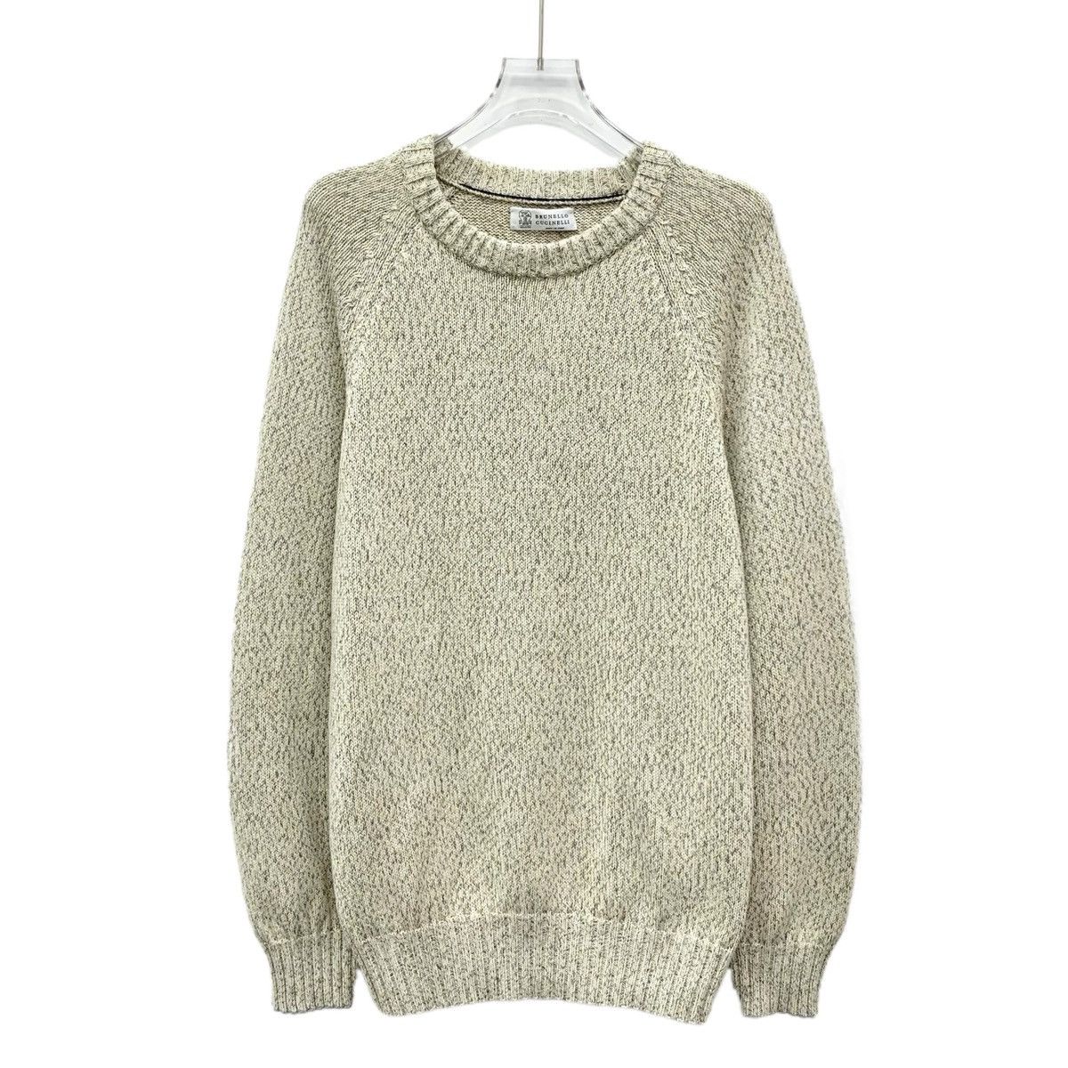 Brunello Cucinelli Brunello Cucinelli Beige Long Sleeve Knit Sweater K26WX Size US L / EU 52-54 / 3 - 1 Thumbnail