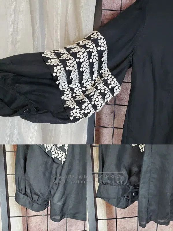 Dior Dior Black Cotton Blend Embroidered Cardigan . Size M / US 6-8 / IT 42-44 - 3 Thumbnail