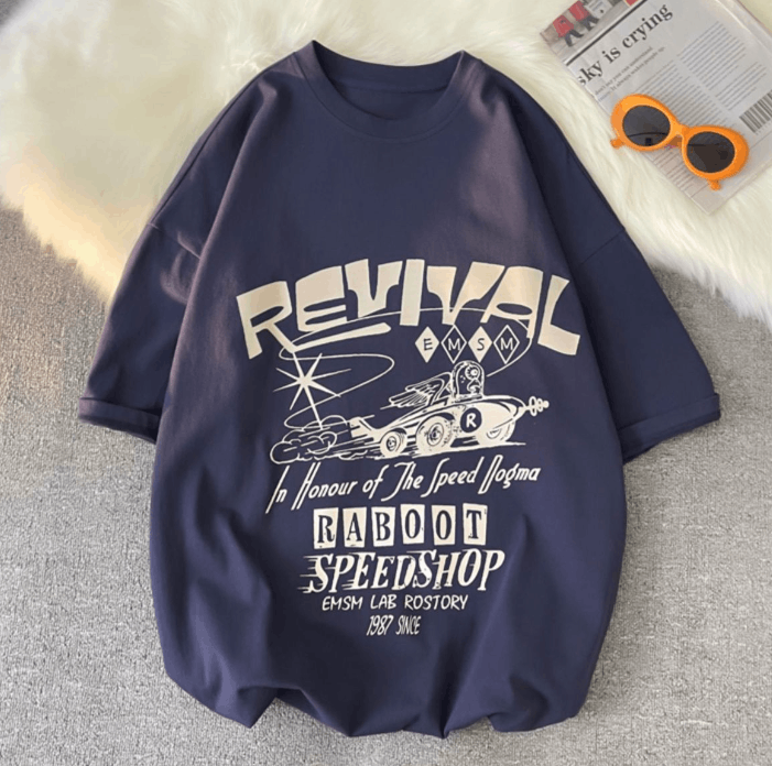 Japanese Brand × Vintage American high street loose retro motorcycle print T-shirt Size US M / EU 48-50 / 2 - 1 Thumbnail