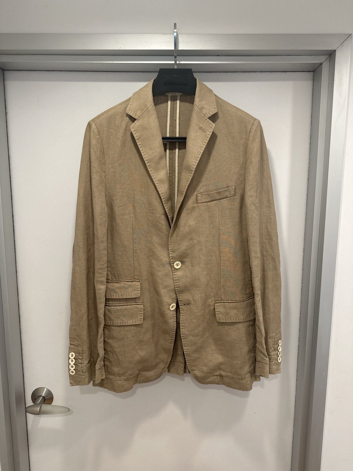 Billy Reid Billy Reid Tan Linen Blazer 40L Size 40L - 1 Thumbnail