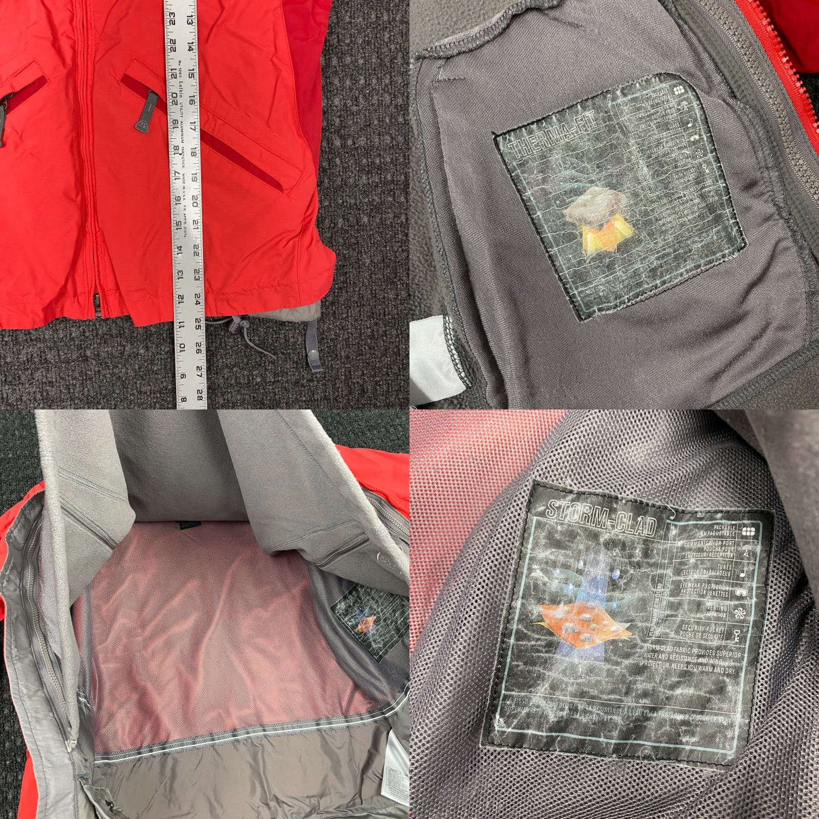 Nike ACG VINTAGE Nike ACG Hooded Jacket Womens S Red Storm 90s Windbreaker Full Zip Therma Fit Logo Accents Weather Nylon Old School Size S / US 4 / IT 40 - 9 Thumbnail