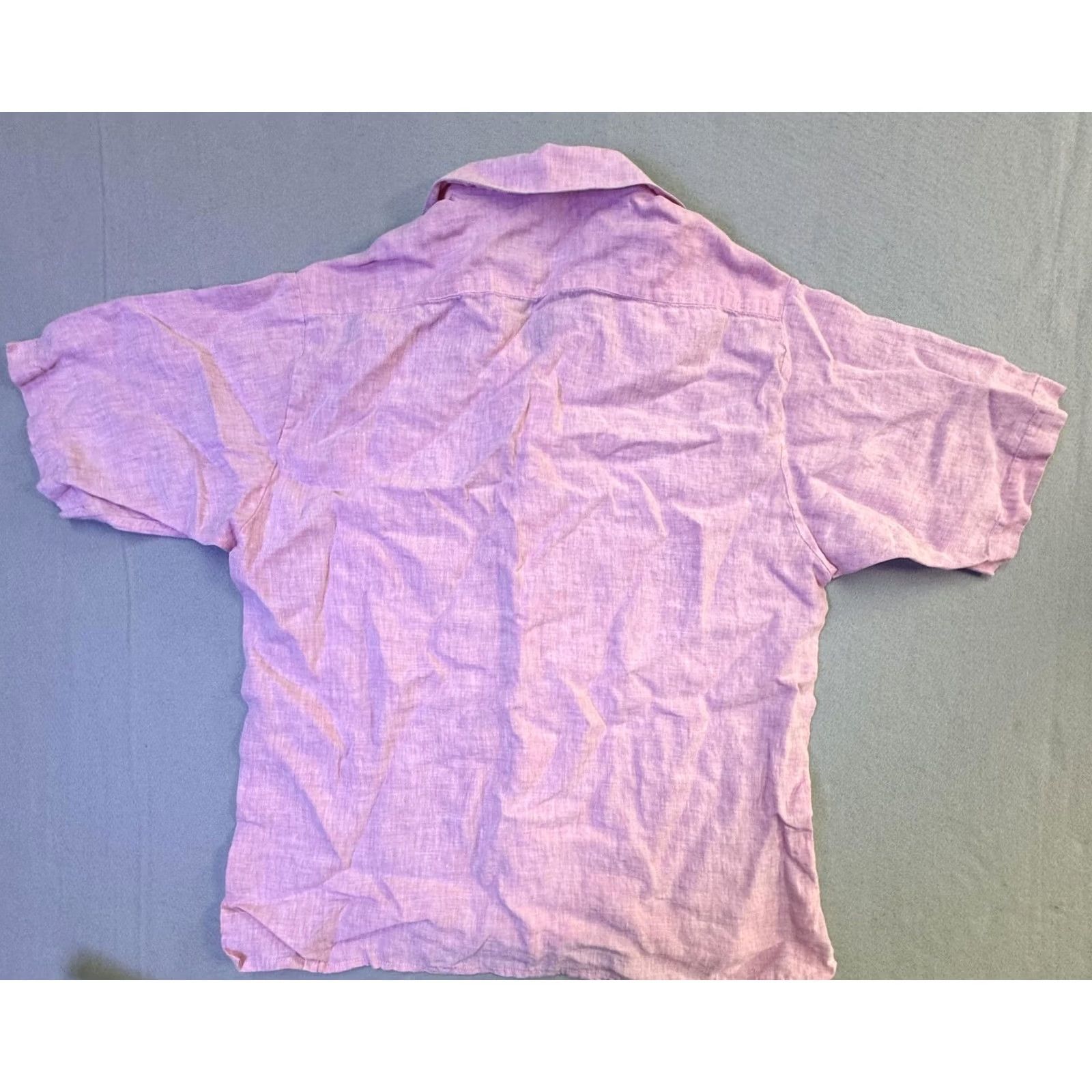 BUGATCHI Bugatchi Uomo Shirt Mens XL Pink Short Sleeve Button Front Casual Size US XL / EU 56 / 4 - 7 Thumbnail