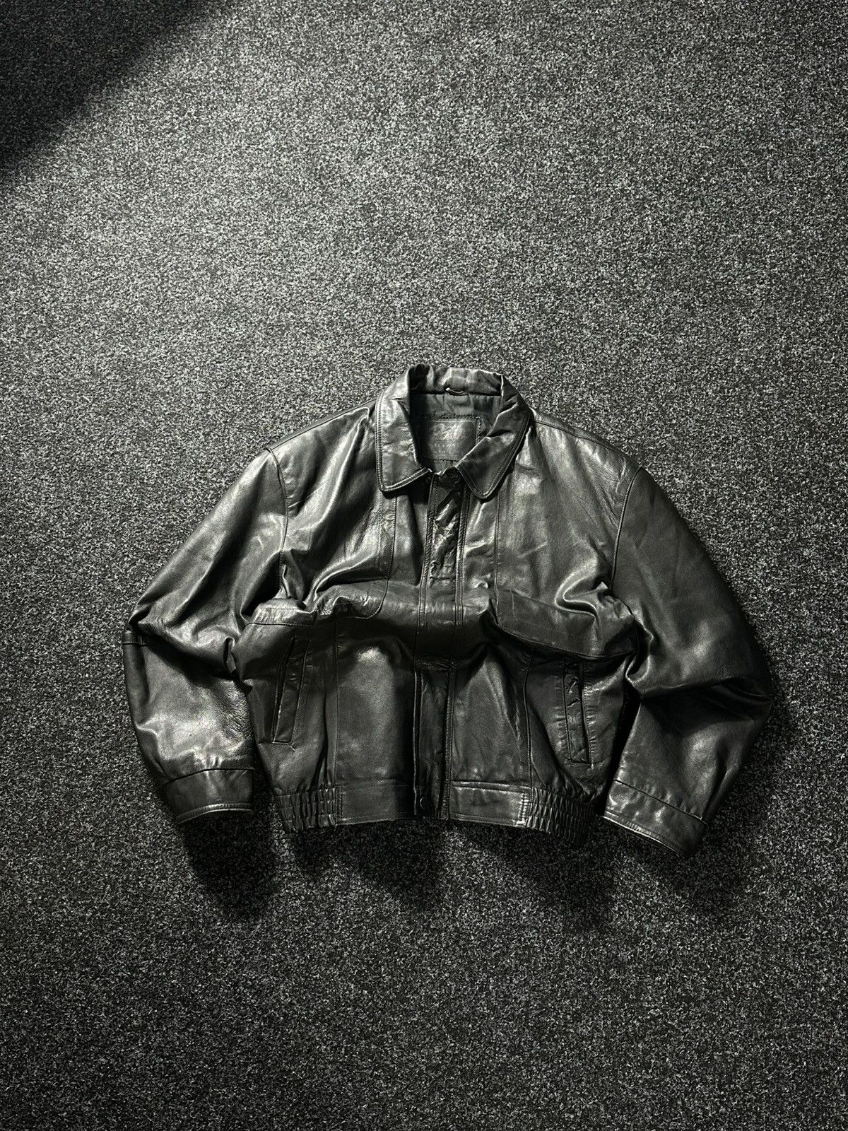 Vintage 🚨Vintage 90s Leather Biker Jacket-West Style Maison Margiela Size US S / EU 44-46 / 1 - 1 Thumbnail