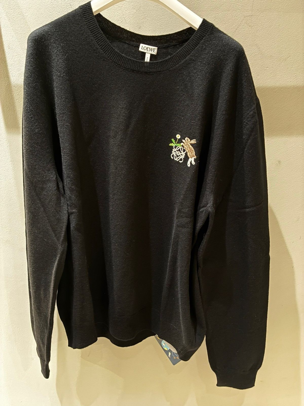 Loewe o1in1g0426 Moon Rabbit Sweater in Black Size US L / EU 52-54 / 3 - 1 Thumbnail