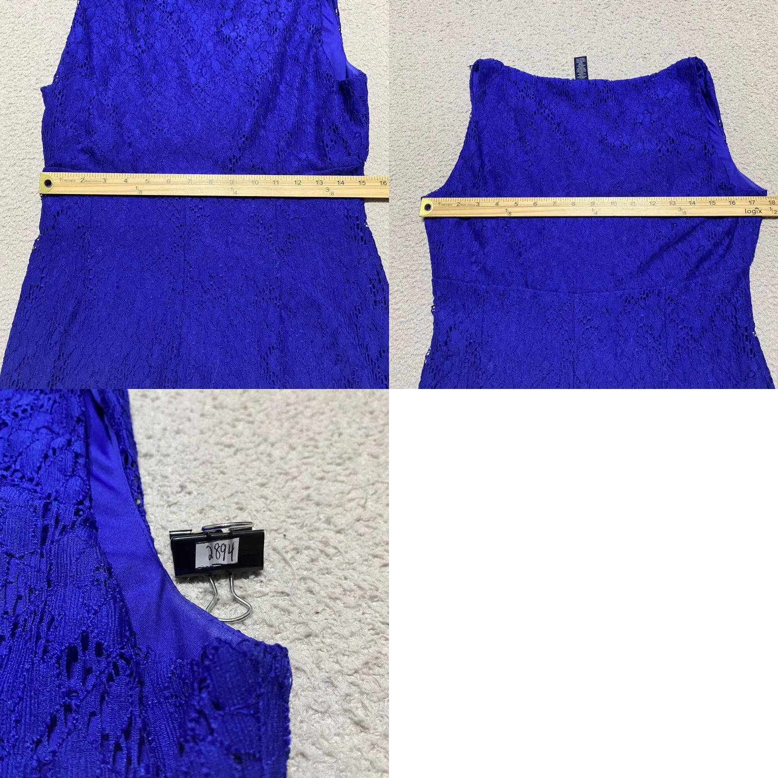 Chaps Chaps Dress Lined Sleeveless V-Neck Wrap Blue 12 Womens Shirt/Small? Size XL / US 12-14 / IT 48-50 - 8 Thumbnail