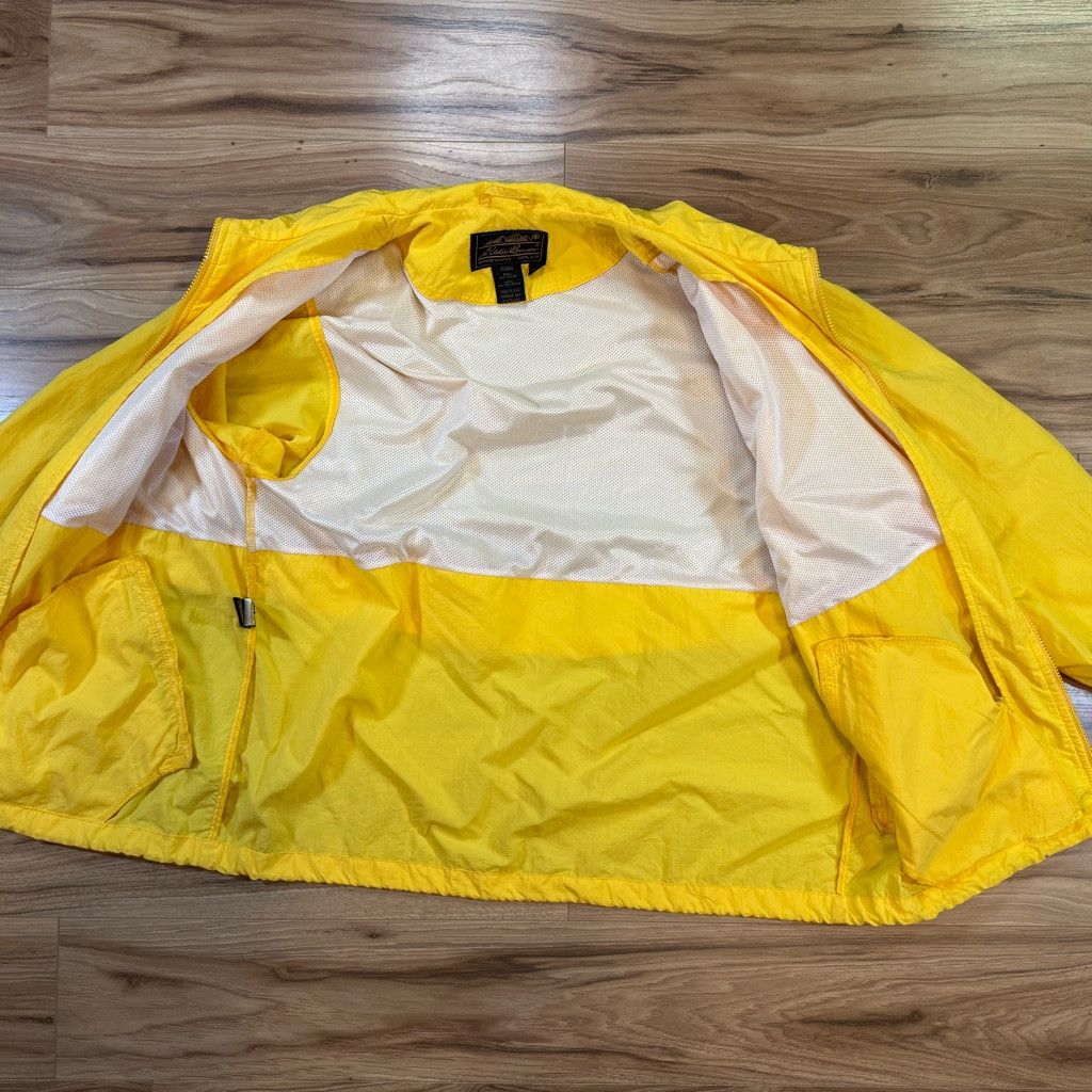 Eddie Bauer Eddie Bauer Women Large Yellow Nylon Windbreaker Jacket USA Size XL / US 12-14 / IT 48-50 - 3 Thumbnail
