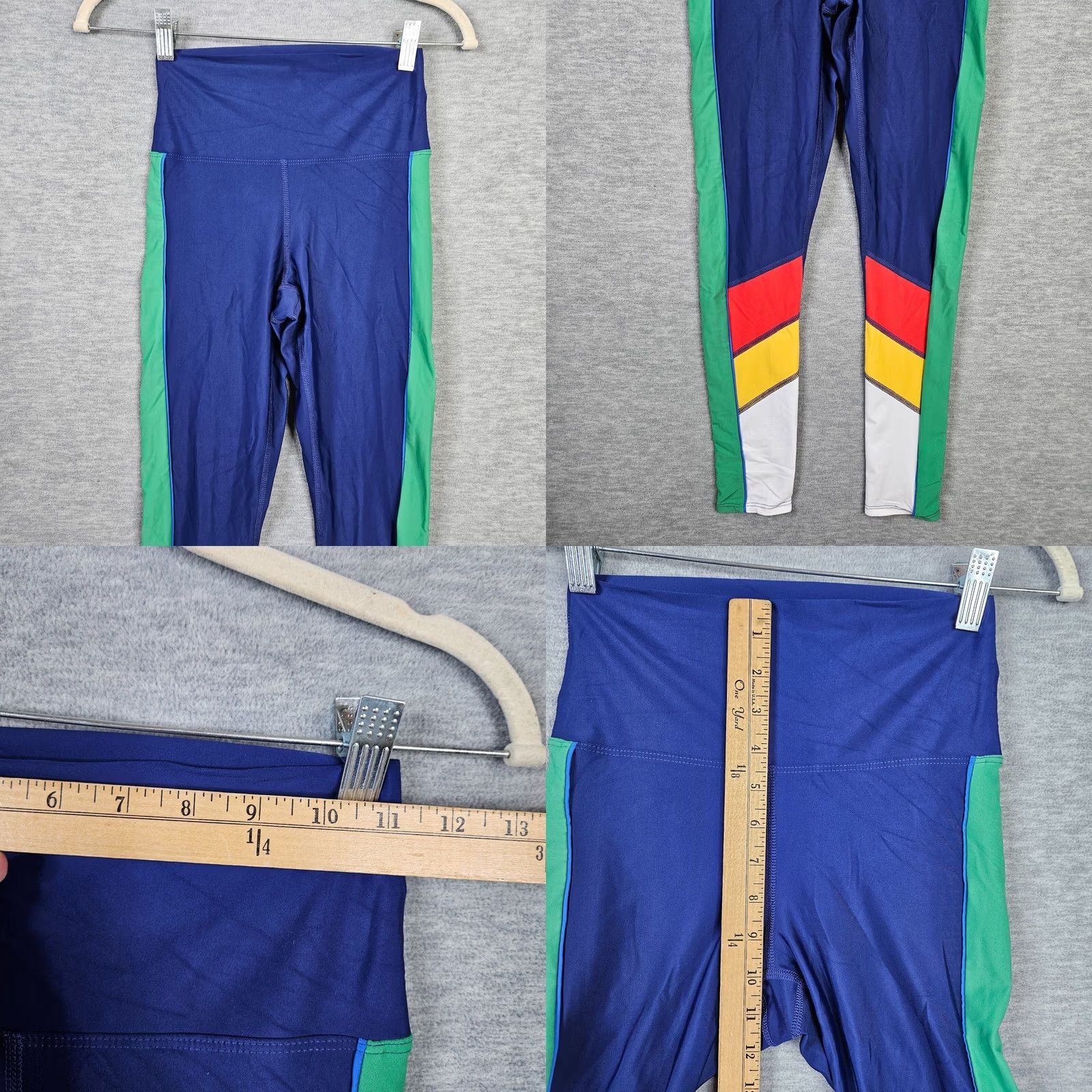 Beach Riot Beach Riot Colorblock Legging Workout Running Size S Women Blue Polyester Spandex Skinny Regular Inseam 25 Mid Casual Athletic Size 28" / US 6 / IT 42 - 8 Thumbnail