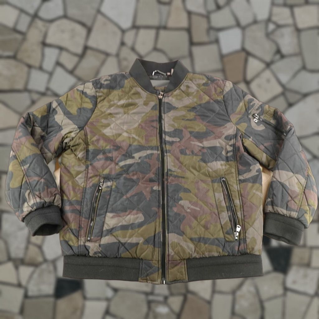 Calvin Klein Calvin Klein Jacket Men Large Green Brown Camo Quilted Puffer Bomber Coat Zip Up Size US L / EU 52-54 / 3 - 1 Thumbnail