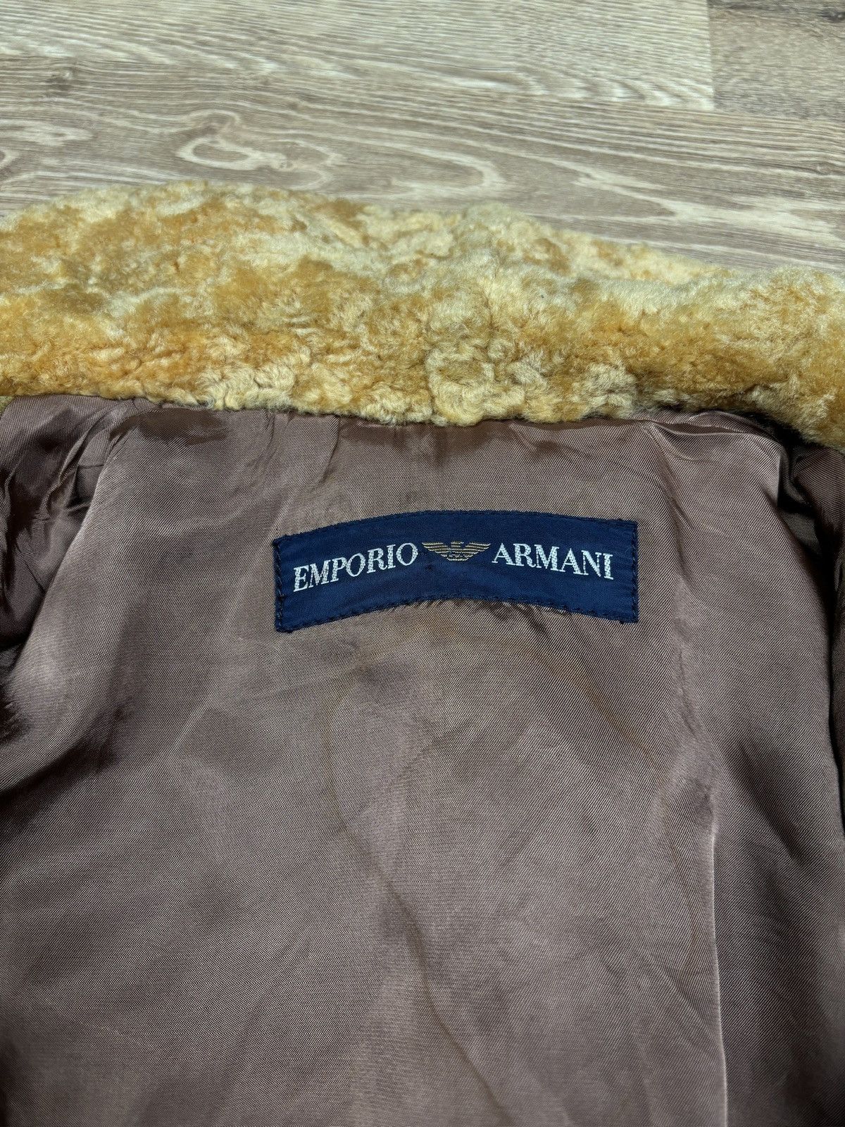 Emporio Armani 90s Emporio Armani Shearling Collar Suede Aviator Jacket Size US S / EU 44-46 / 1 - 10 Thumbnail