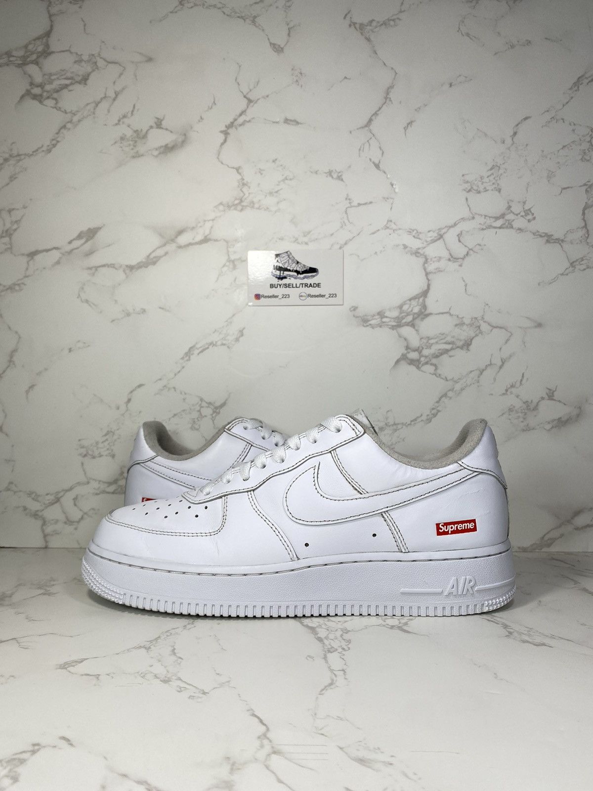 Nike Supreme x Air Force 1 Low 'Box Logo - White' Size US 8 / EU 41 - 2 Thumbnail