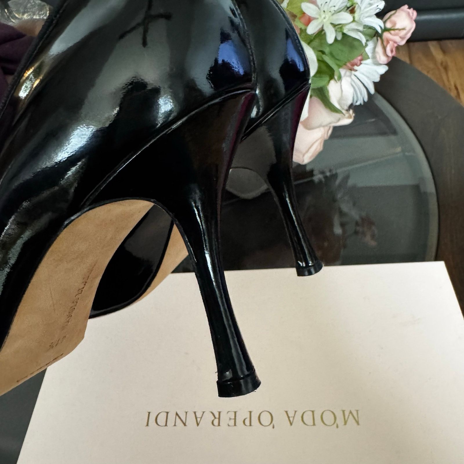 Manolo Blahnik Manolo Blahnik Black Patent Campari Mary Jane Pumps 41.5M Size US 11.5 / IT 41.5 - 10 Thumbnail