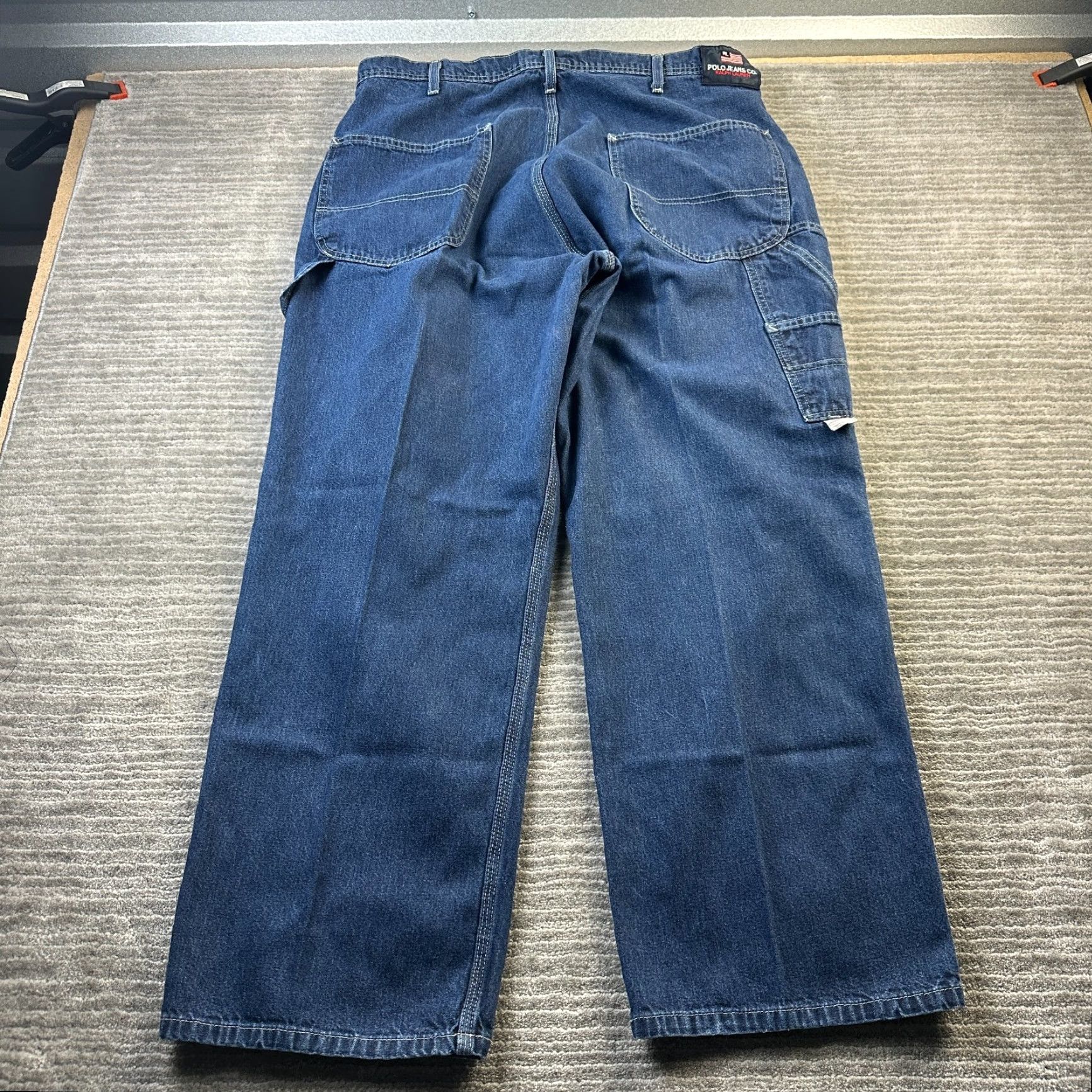 Polo Ralph Lauren VINTAGE Polo Ralph Lauren Jeans Mens 36x30 Denim Carpenter Y2K Baggy Wide Leg Jeans Size US M / EU 48-50 / 2 - 2 Thumbnail