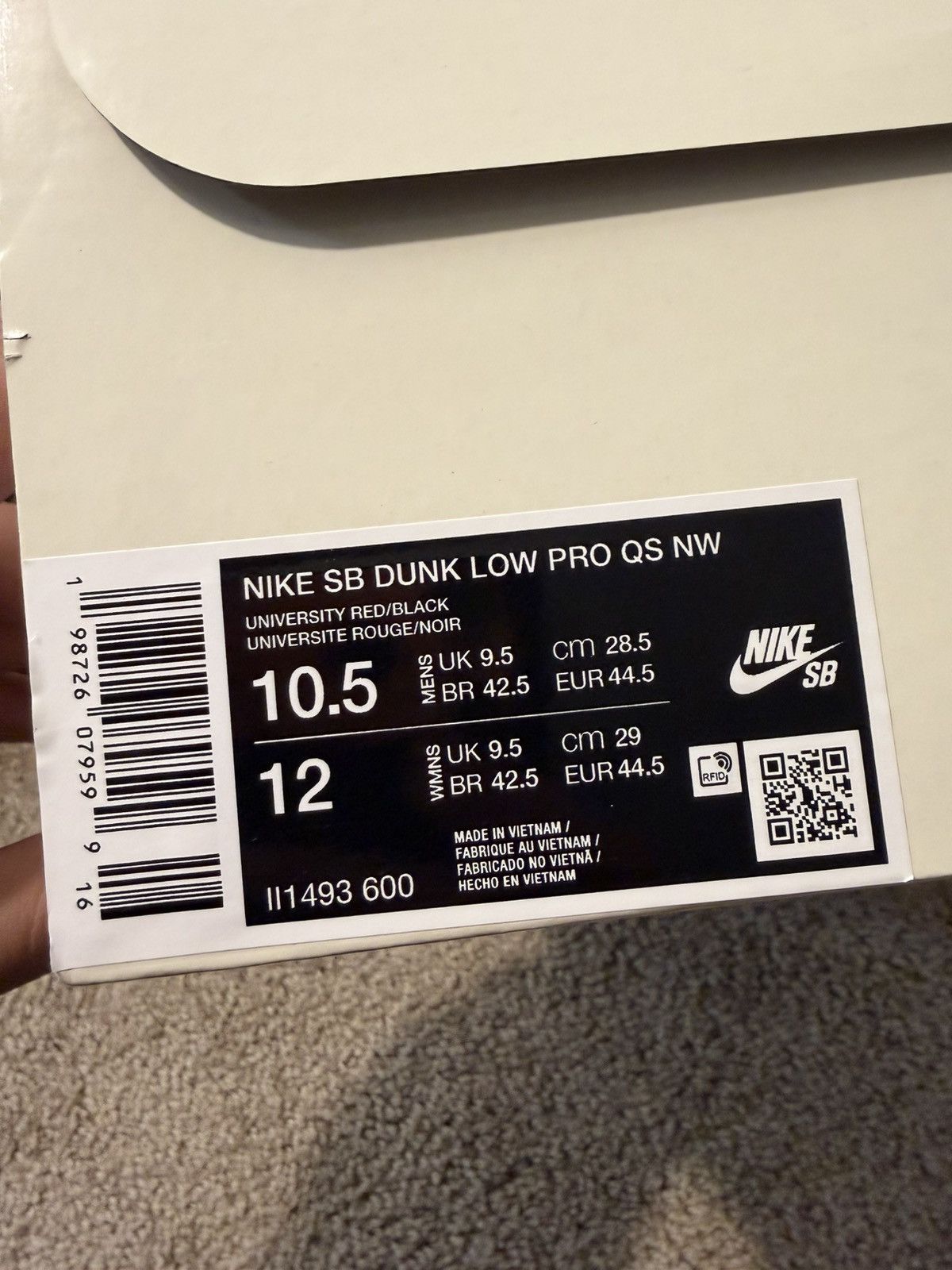 Nike SB Nike SB Dunk Low Nardwuar Size US 10.5 / EU 43-44 - 6 Thumbnail