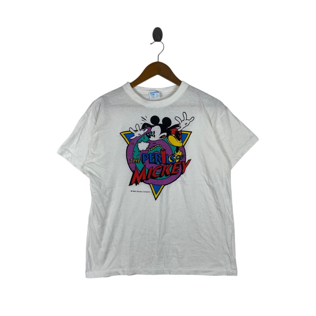 Vintage Vintage 1996 THE PERILS OF MICKEY Sega Video Game Tee Top Size US M / EU 48-50 / 2 - 1 Thumbnail