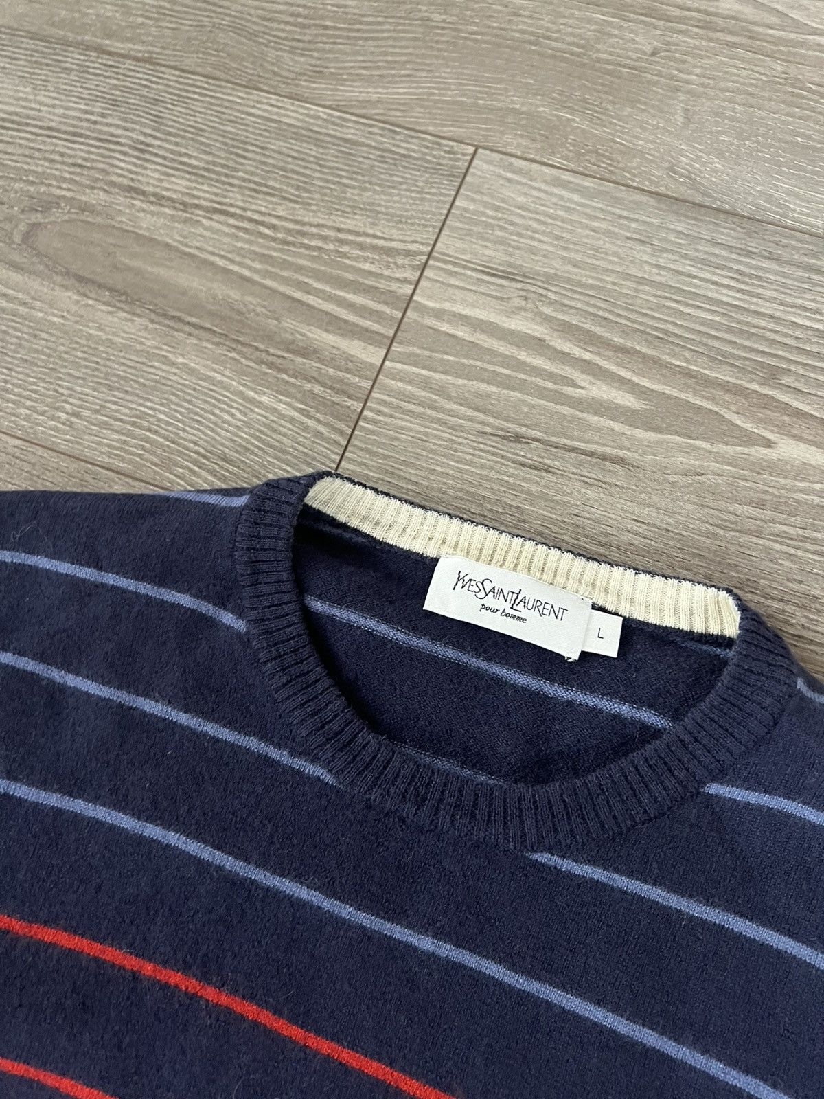 Yves Saint Laurent ‼️Vintage YSL YvesSaintLaurent Wool Knit Logo Sweater ‼️ Size US M / EU 48-50 / 2 - 8 Thumbnail