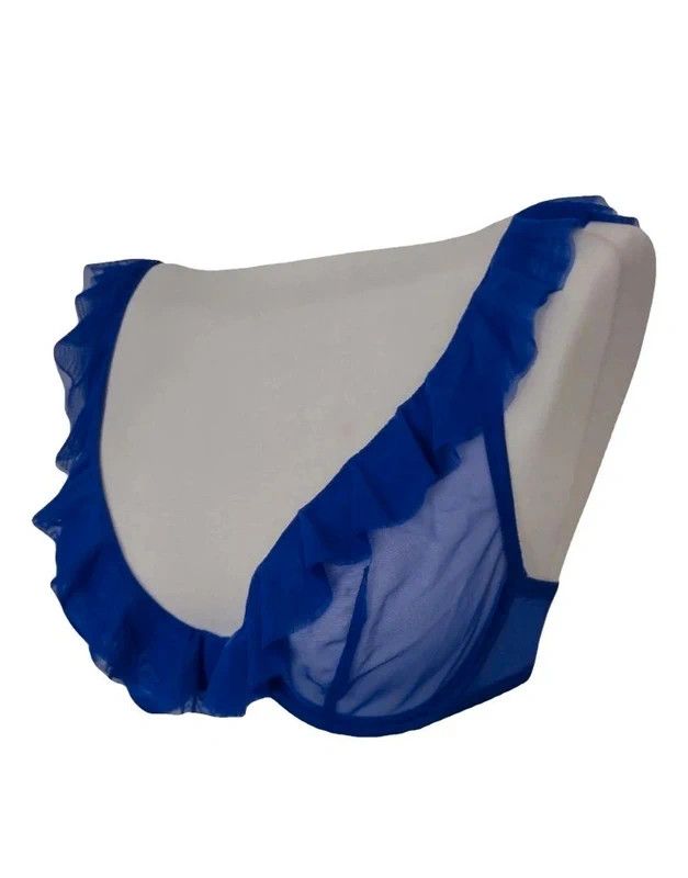 Chantal Thomass Luxury CHANTAL THOMASS Paris Sheer Mesh Bra - Electric Blue Size ONE SIZE - 2 Thumbnail