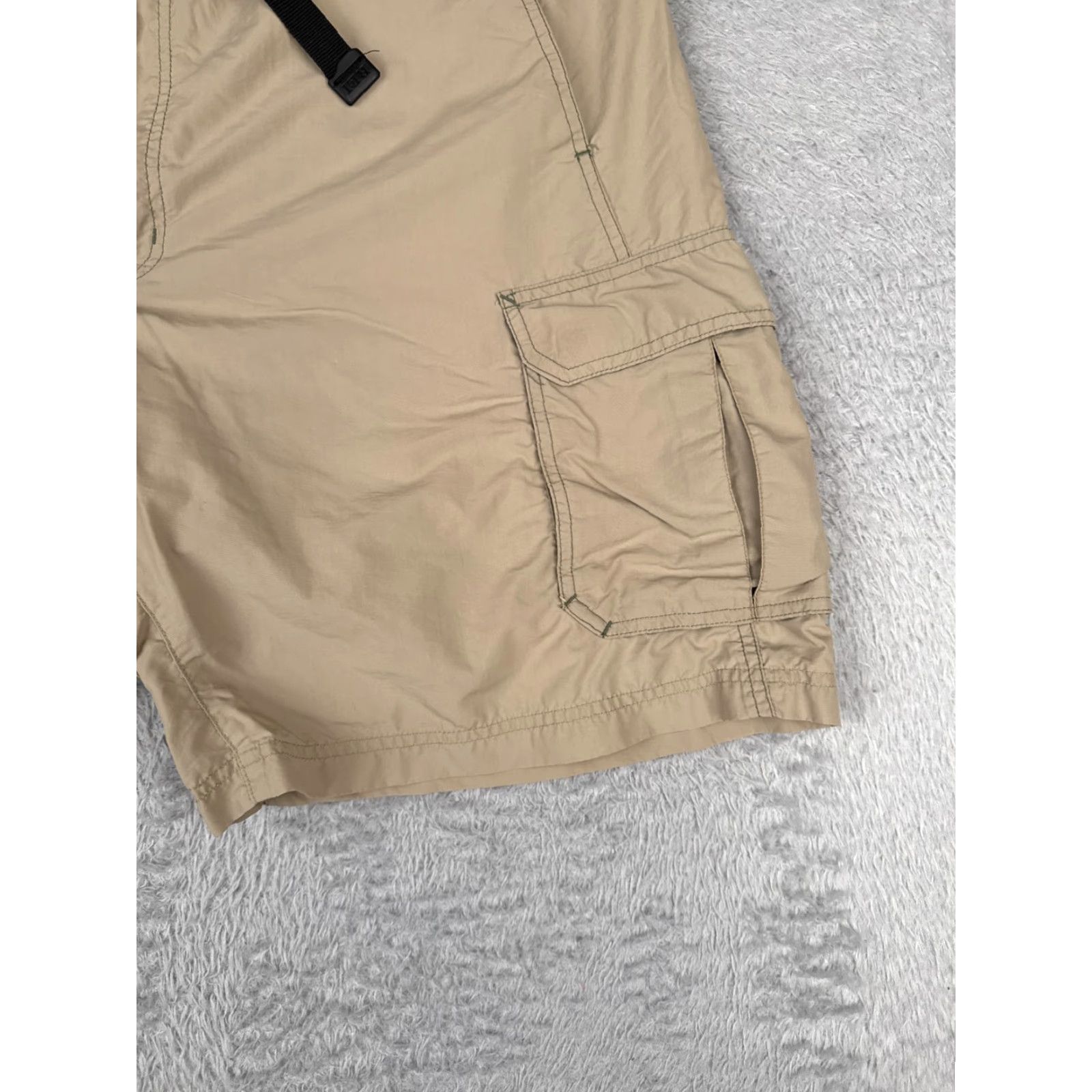 Vintage REI Shorts Men Cargo Nylon Beige 38x9 XL Sport Hiking Camp Fishing Belted Pockets Cargo Pocket Regular Men Size US 36 / EU 52 - 2 Thumbnail