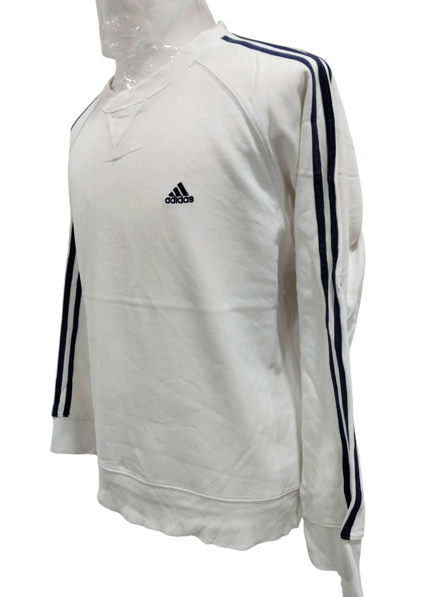 Adidas × Vintage Vintage Y2K Adidas Stripe Distressed Sweatshirt Size US L / EU 52-54 / 3 - 2 Thumbnail