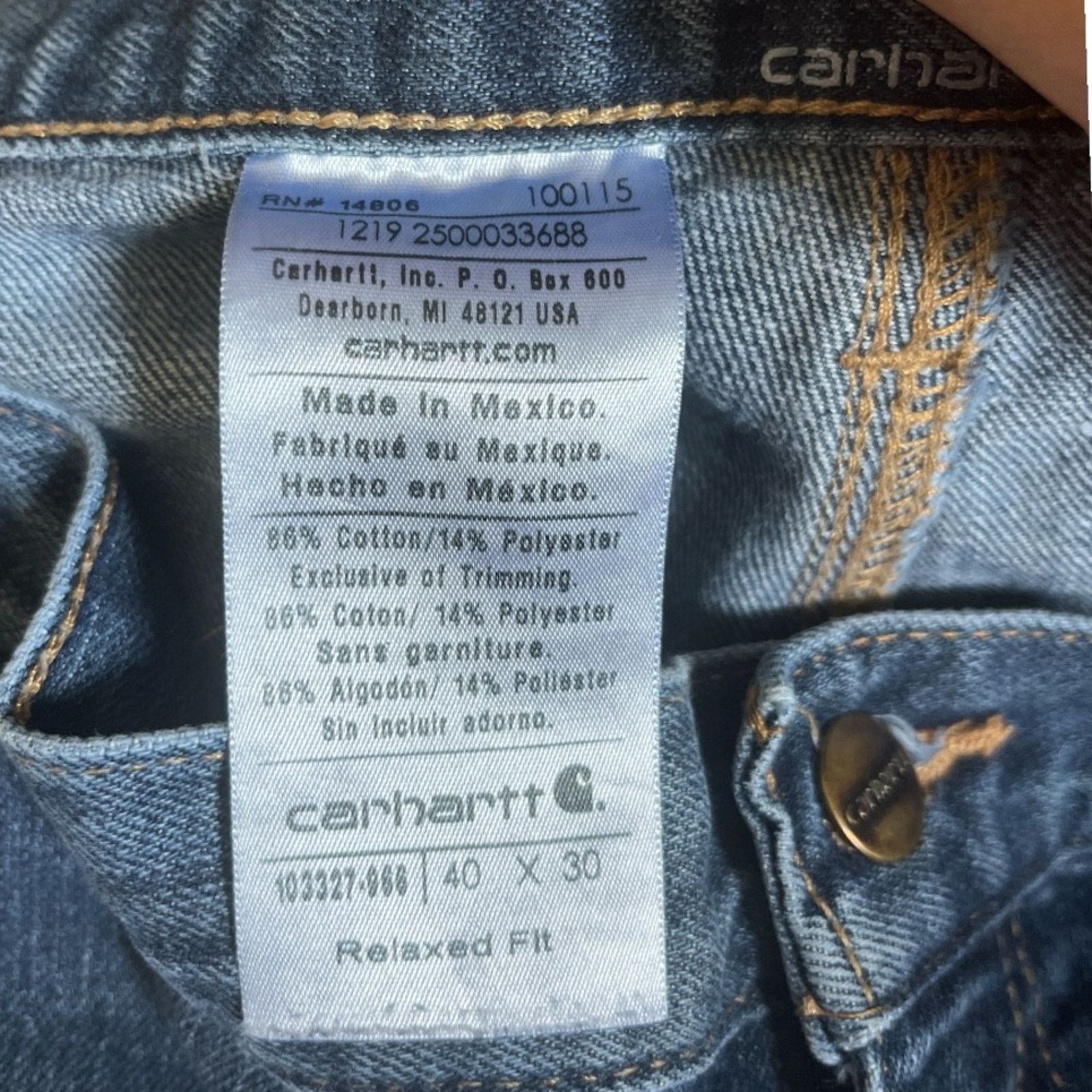 Carhartt Carhartt Carpenter Jeans Men's Size 40x30 Relax Fit Denim Size US 40 / EU 56 - 4 Thumbnail