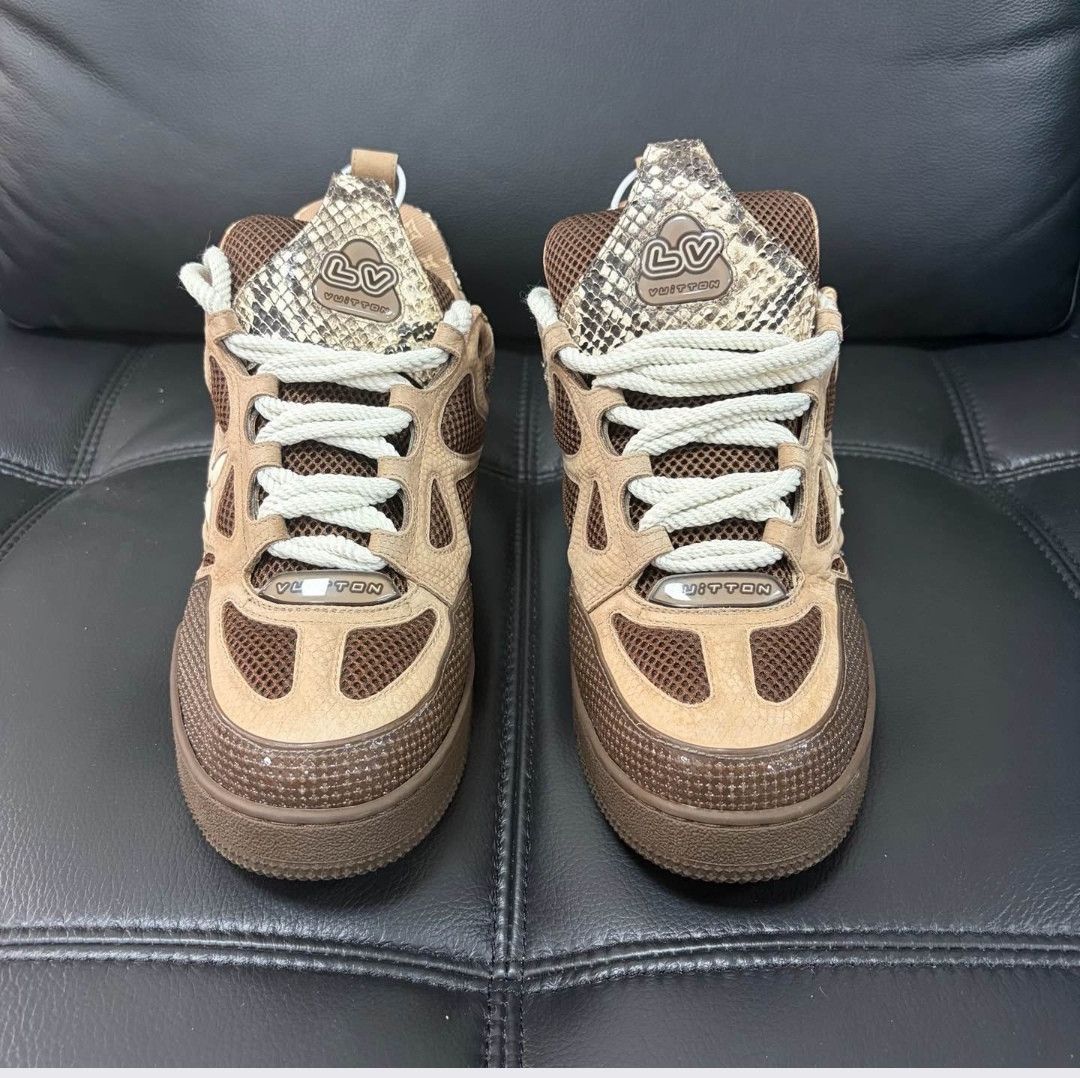 Louis Vuitton Skate Python Low-Top Sneakers-yw