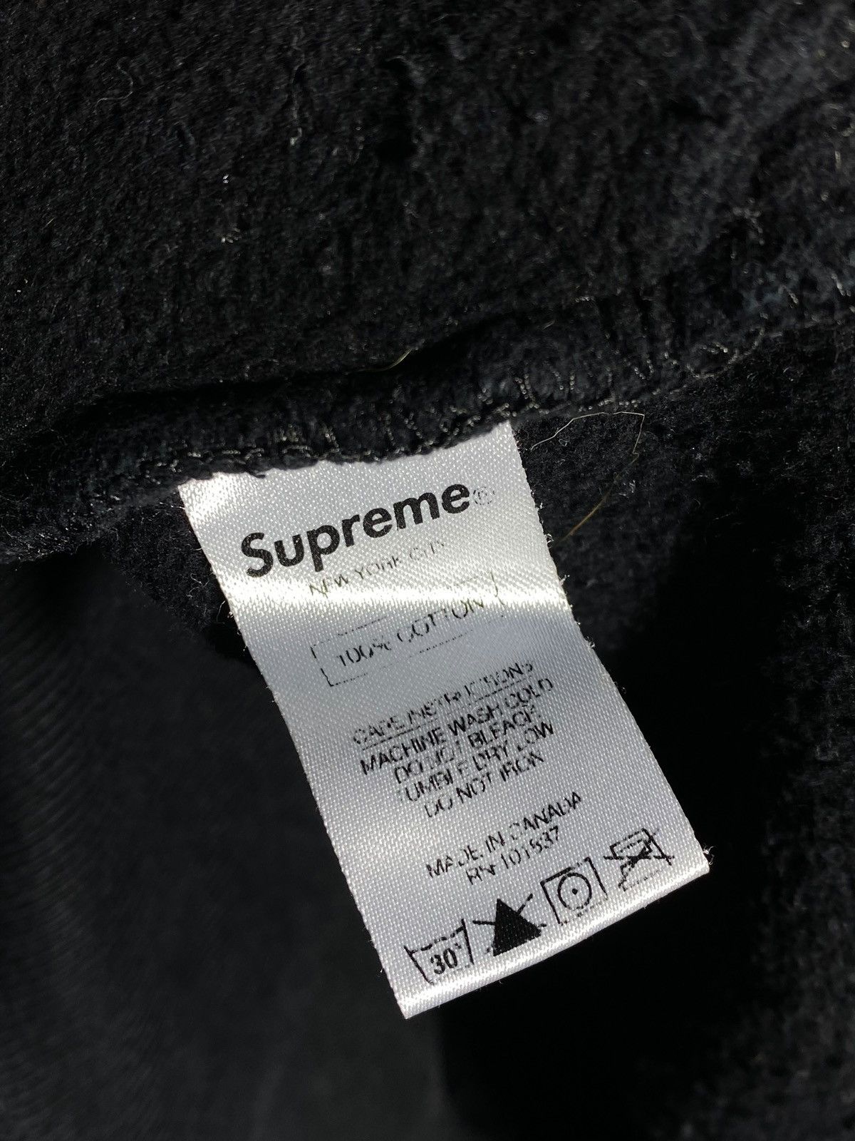 Supreme Supreme S/S 2014 Hooded Crewneck Pullover Black Distressed Size US L / EU 52-54 / 3 - 24 Thumbnail