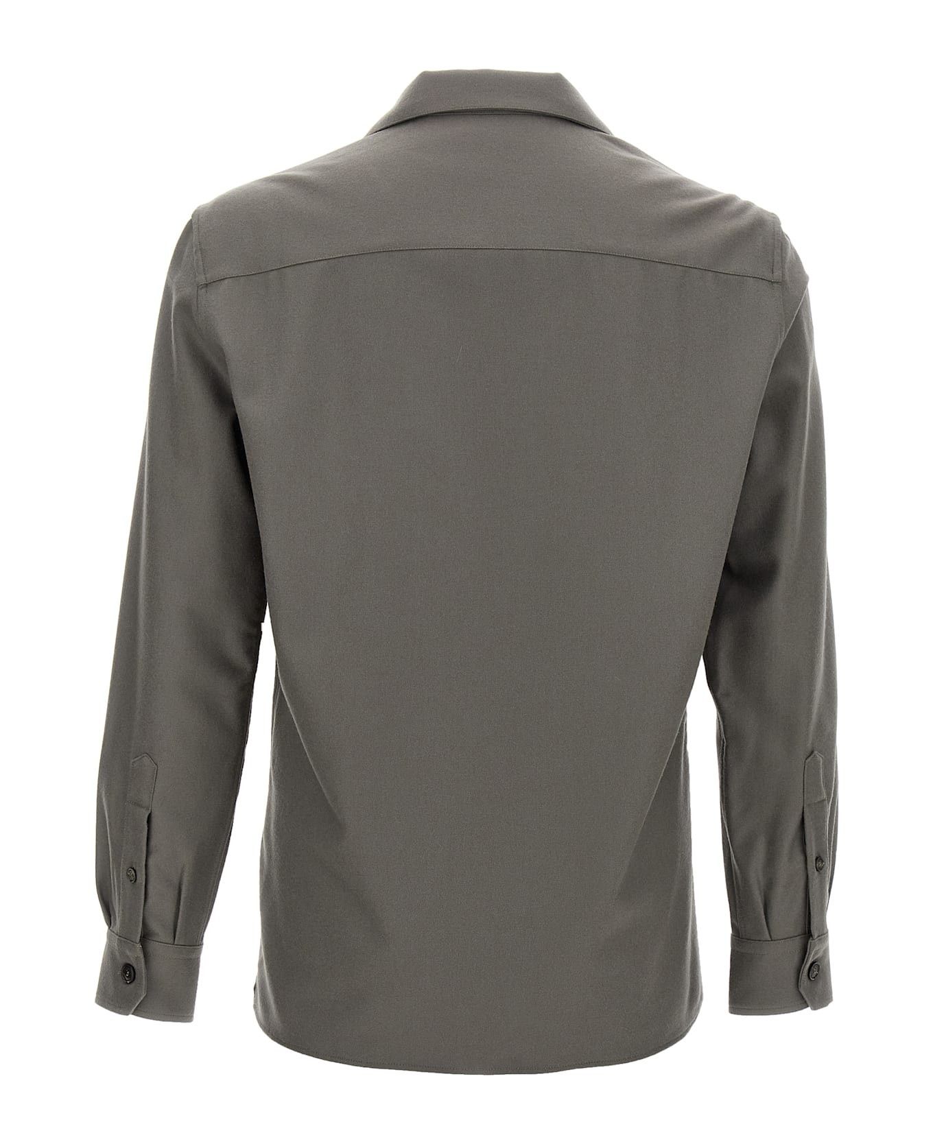 Brunello Cucinelli o1mtch0225 Camp Collar Overshirt in Green Size US XL / EU 56 / 4 - 2 Thumbnail