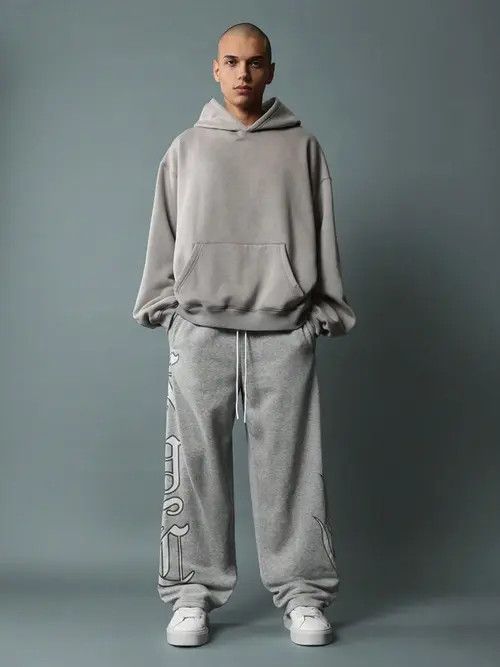 Japanese Brand Letter Drip Drill Sweatpants CentralCee Size US 34 / EU 50 - 3 Thumbnail