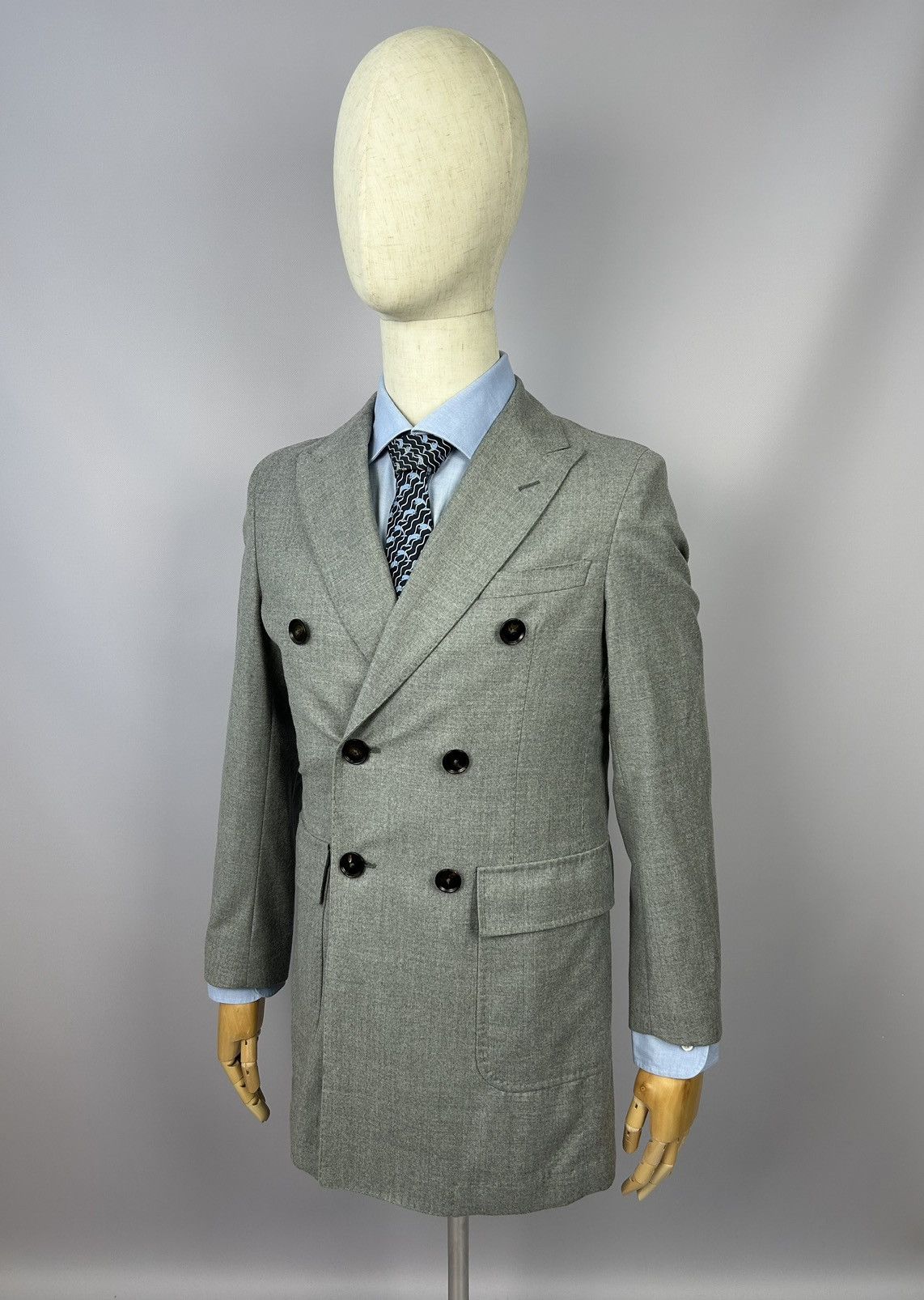 Designer × Paoloni Paoloni Quarantotto Double Breasted Wool Unlined Blazer EU46 Size 36R - 1 Thumbnail