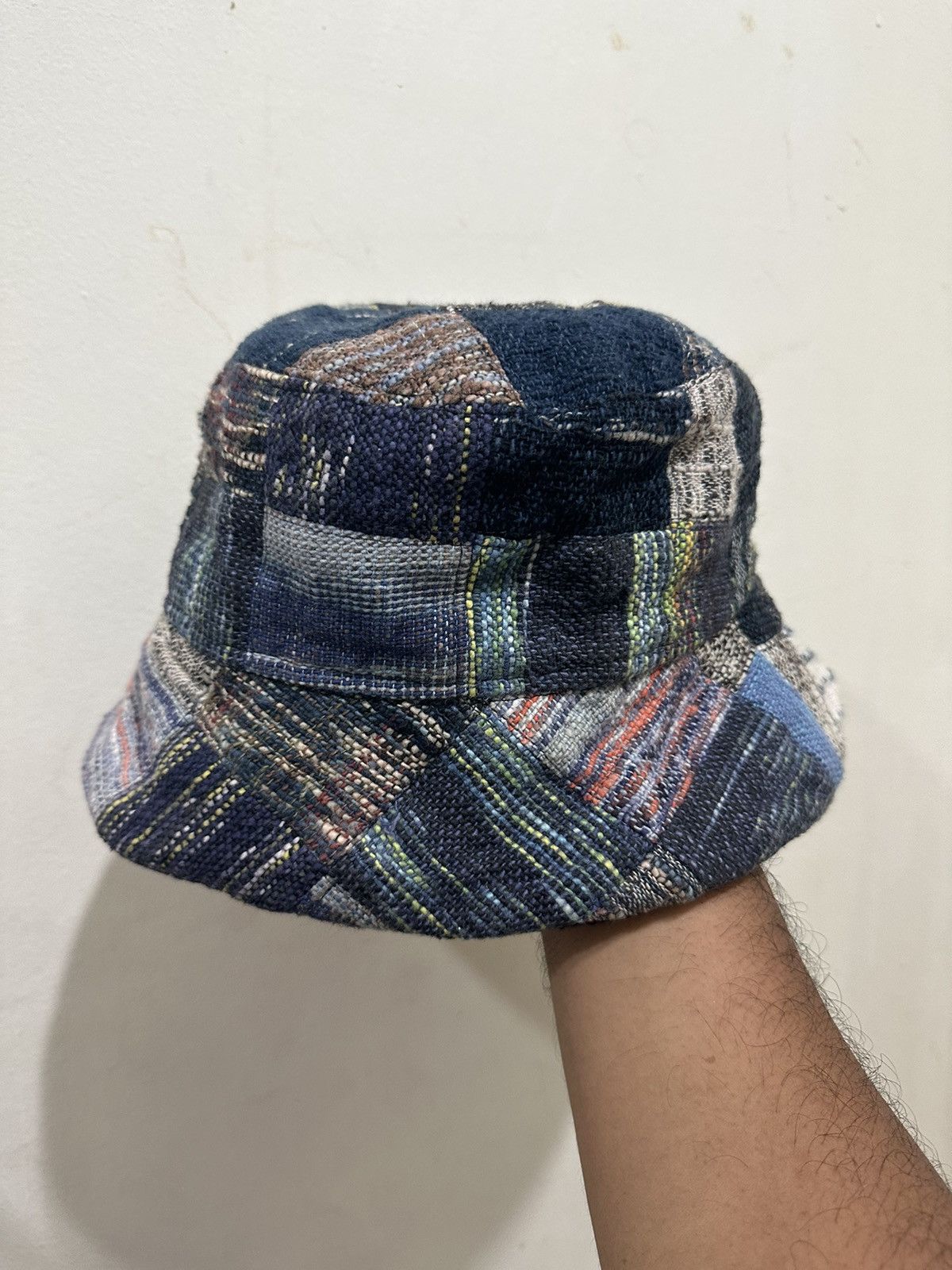 Japanese Brand Rare Patchwork Style Bucket Hat Size ONE SIZE - 1 Thumbnail