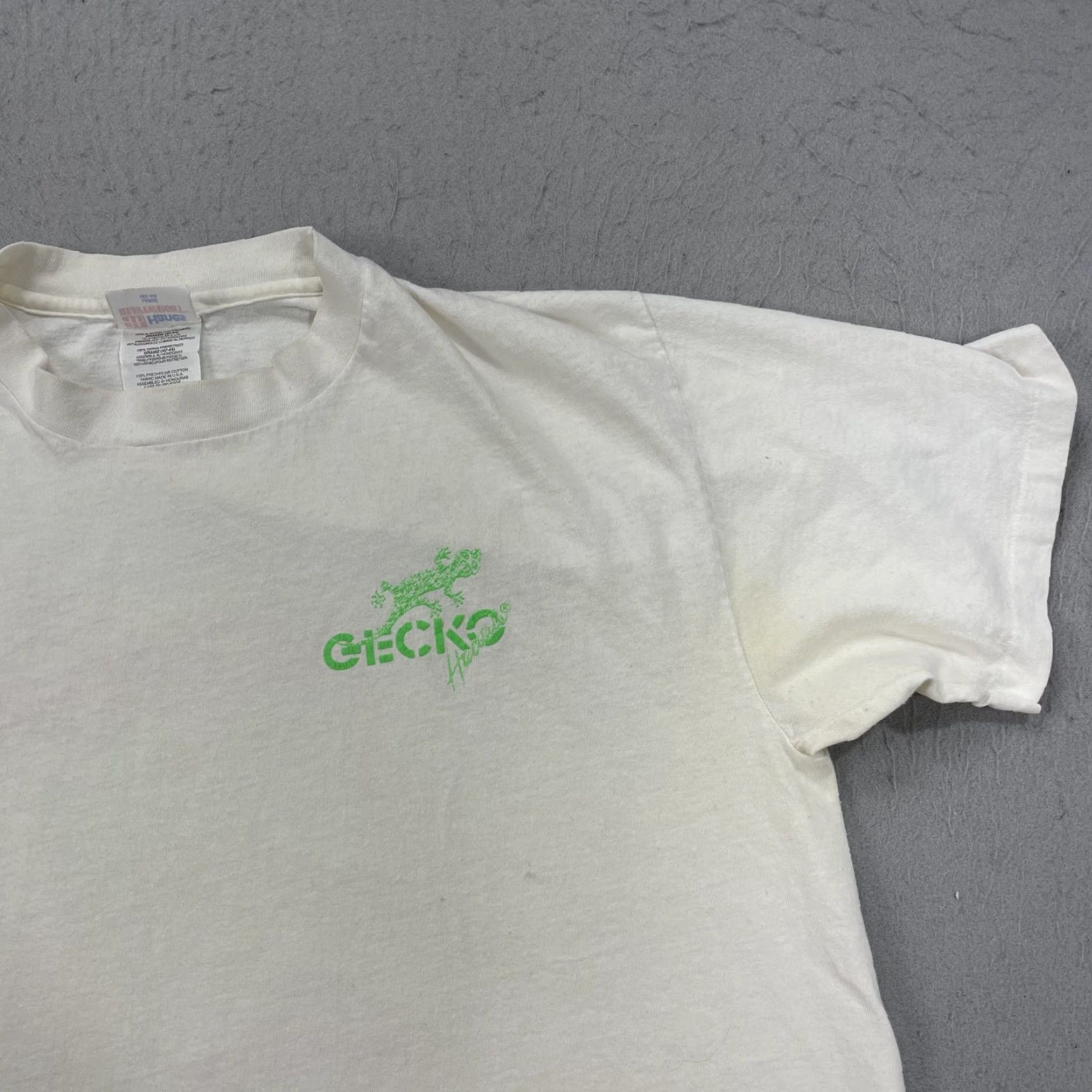 Hanes VINTAGE Nike Shirt Mens Large White Hanes Single Stitch Surf Beach 90s Size US L / EU 52-54 / 3 - 4 Thumbnail
