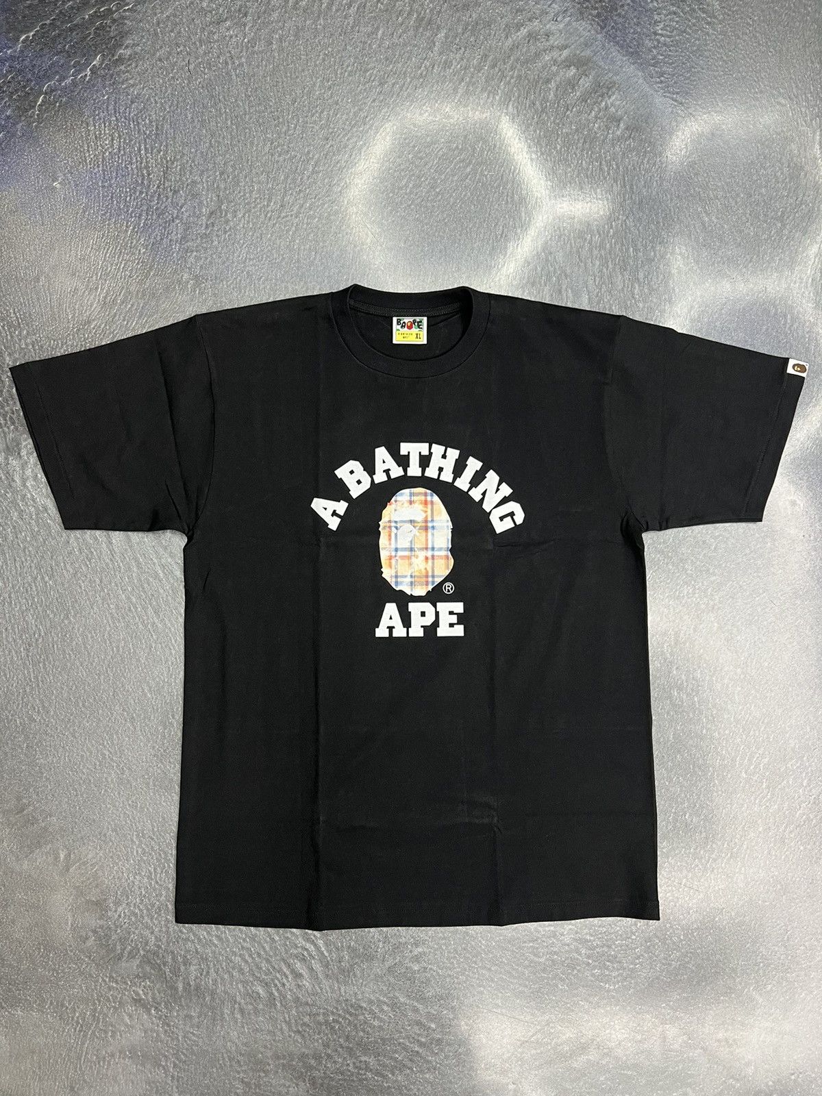 Bape Bape Bleached Check College T-Shirt Size US XL / EU 56 / 4 - 1 Thumbnail