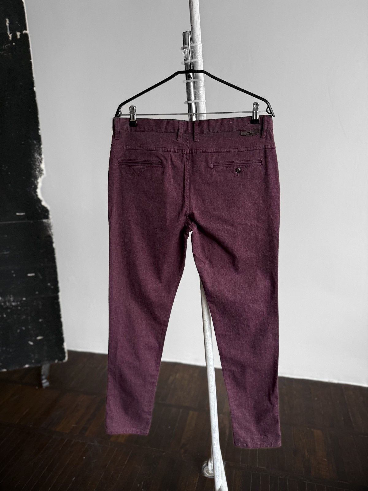Zara Zara Man Burgundy Slim Fit Chino Trousers Zipper Closure Size US 32 / EU 48 - 2 Thumbnail