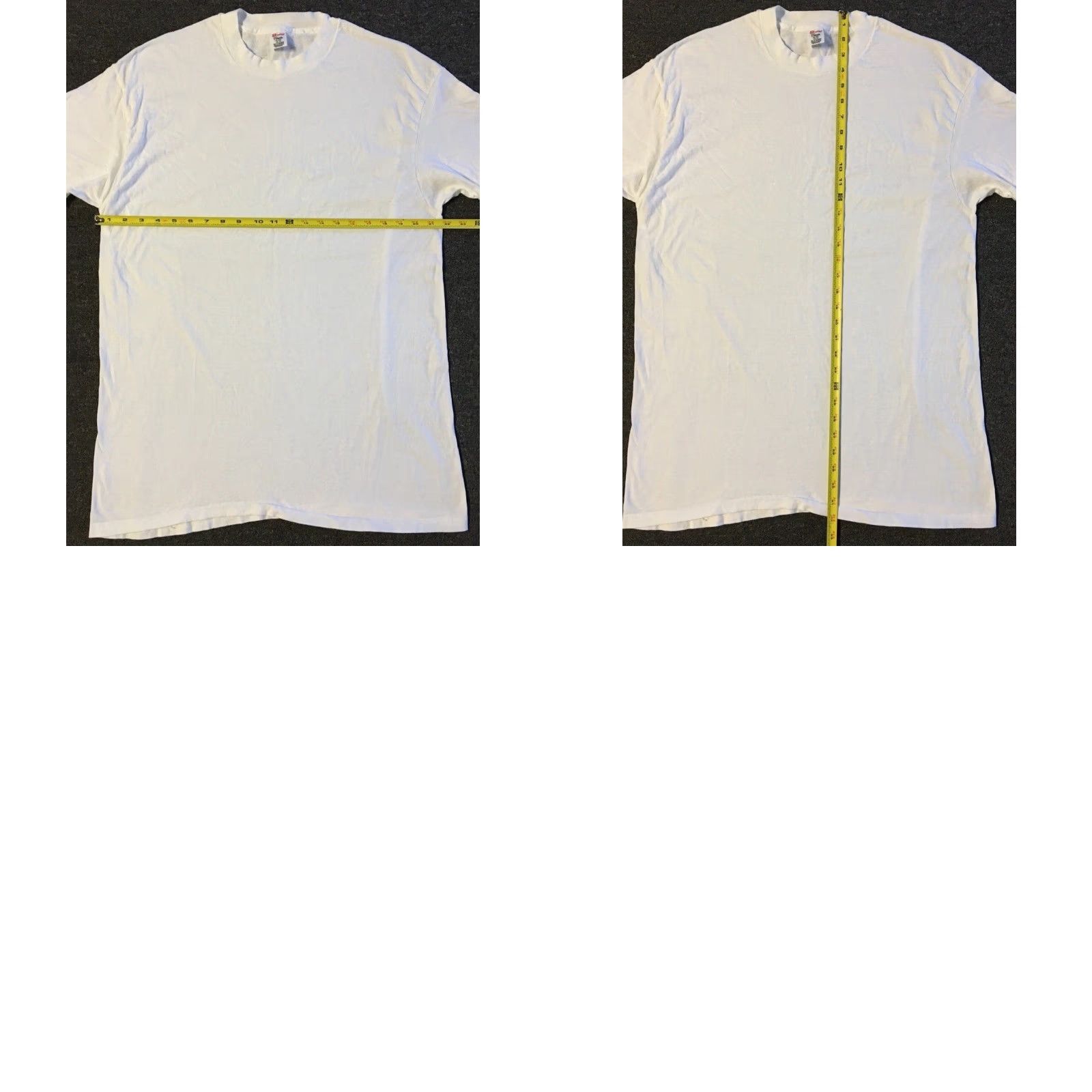 Hanes VINTAGE Hanes Shirt XL White 80s 90s Faded Grunge Biker Punk Skate Surf Trucker Track PE Men Short Sleeve T-Shirt Single Stitch Size US XL / EU 56 / 4 - 9 Thumbnail