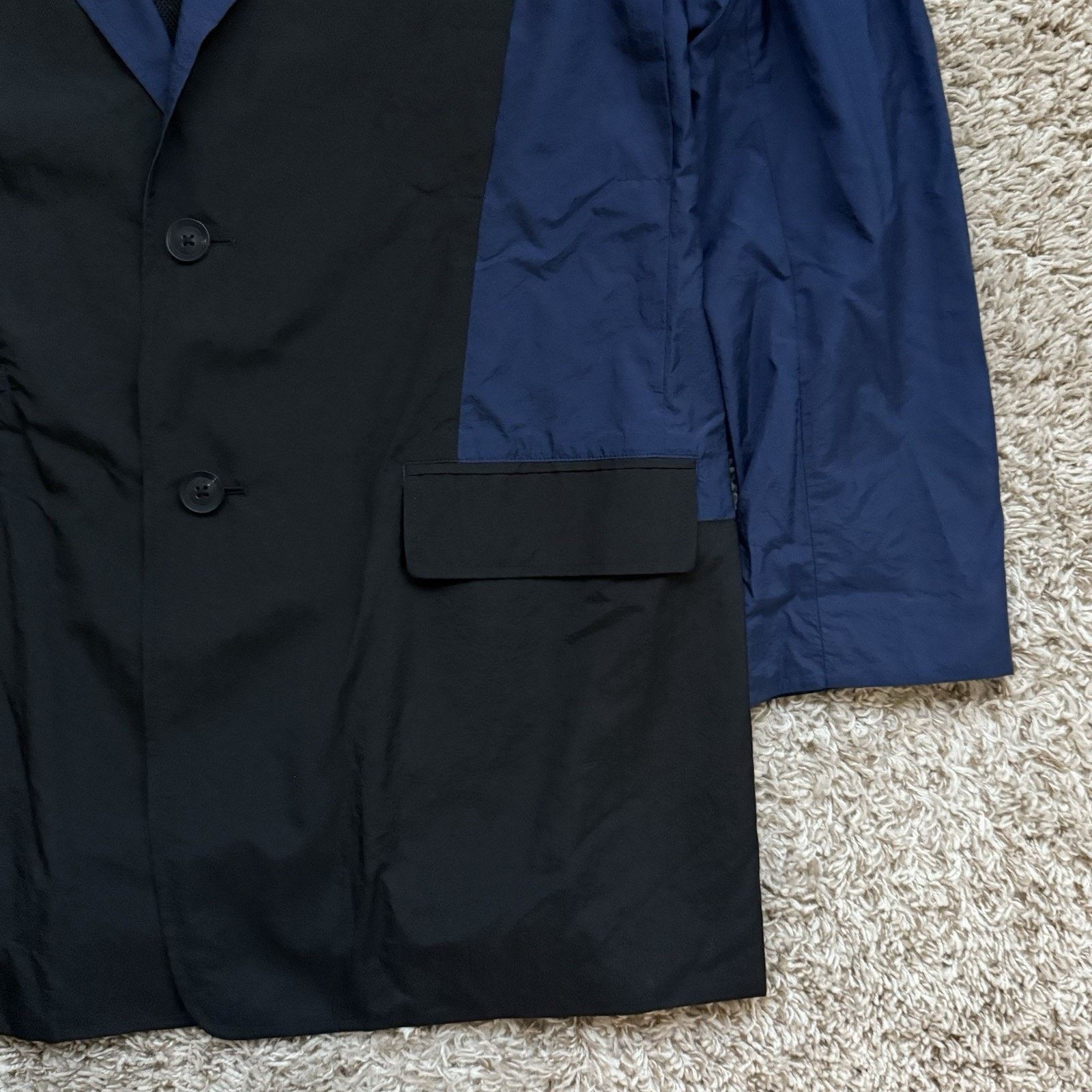 Adidas × Y-3 × Yohji Yamamoto Y-3 Yohji Yamamoto Adidas Ultralight Nylon Blazer Black Blue Size US L / EU 52-54 / 3 - 14 Thumbnail