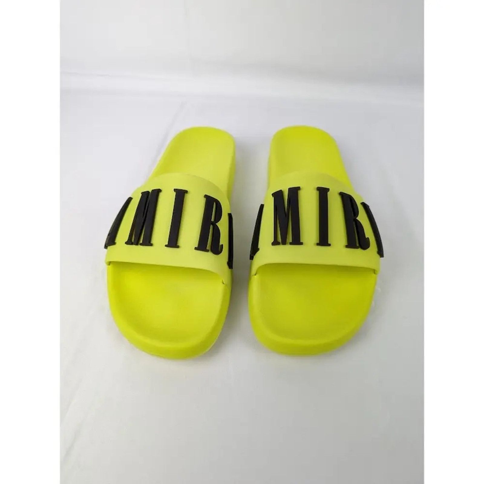 Amiri o1rshd1 Logo Pool Slide in Yellow/Black Size US 14 / EU 47 - 8 Thumbnail