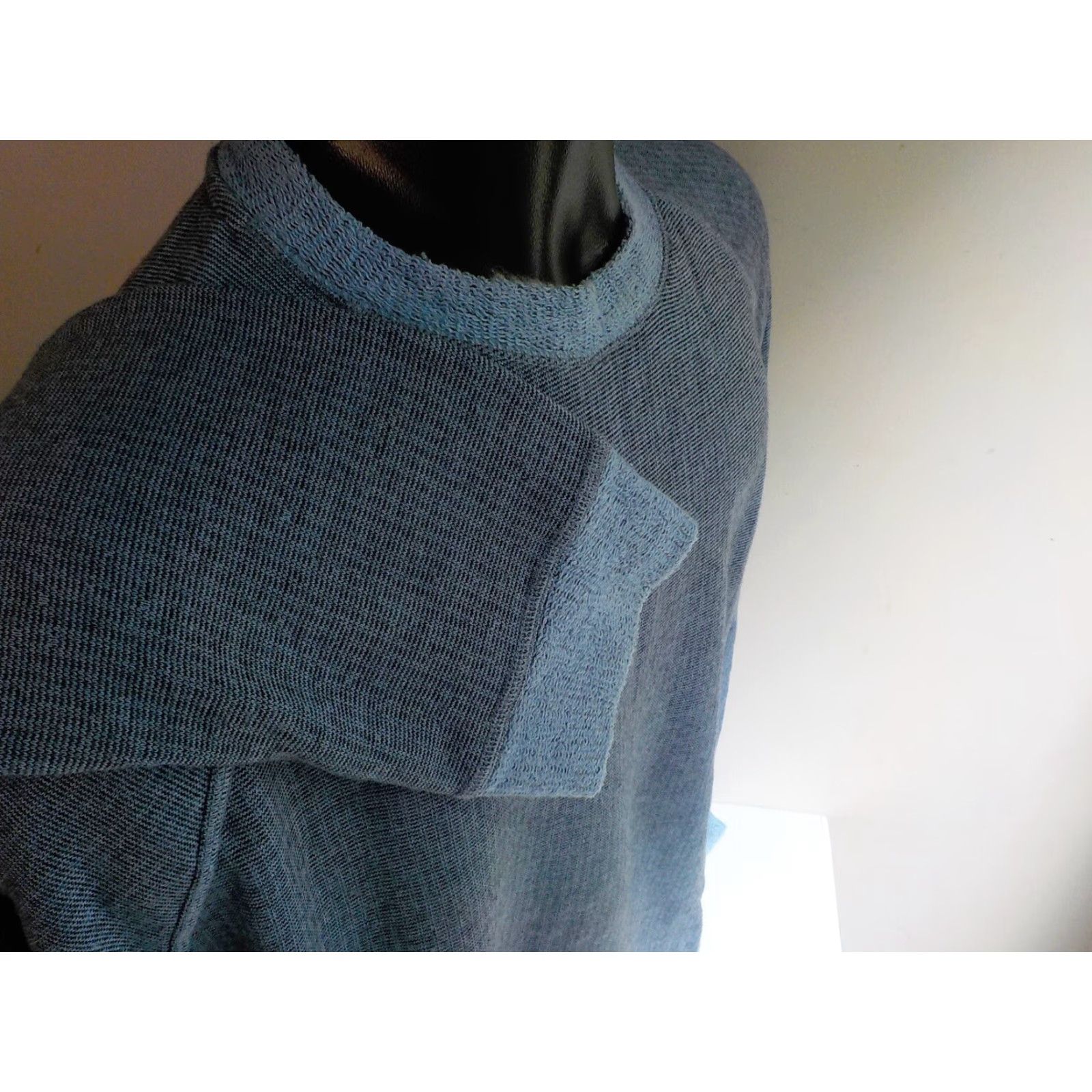 Henson BENSON Long Sleeved Crewneck Pullover Knit Jersey Cotton Blend Blue XL Size US XL / EU 56 / 4 - 4 Thumbnail