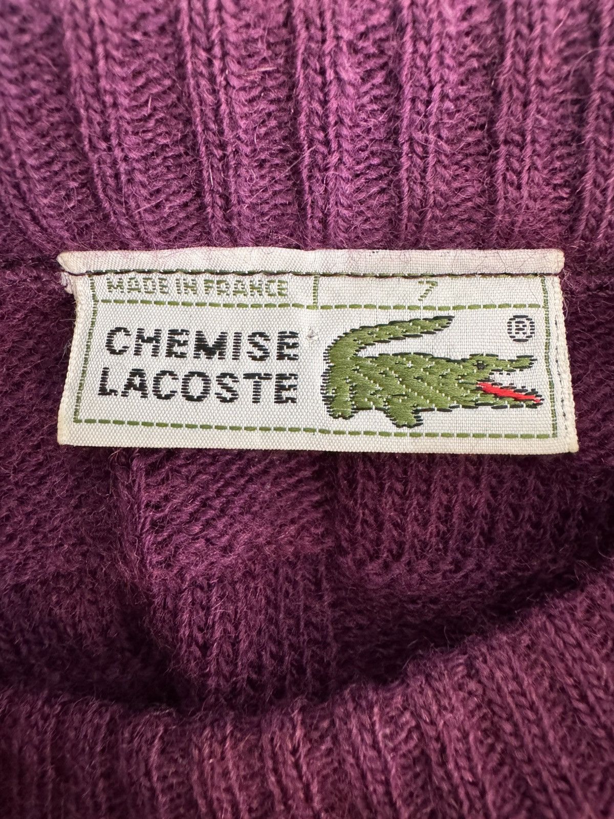 Lacoste Lacoste Men Crew Neck Sweater Vintage Burgundy Size L Size US L / EU 52-54 / 3 - 10 Thumbnail