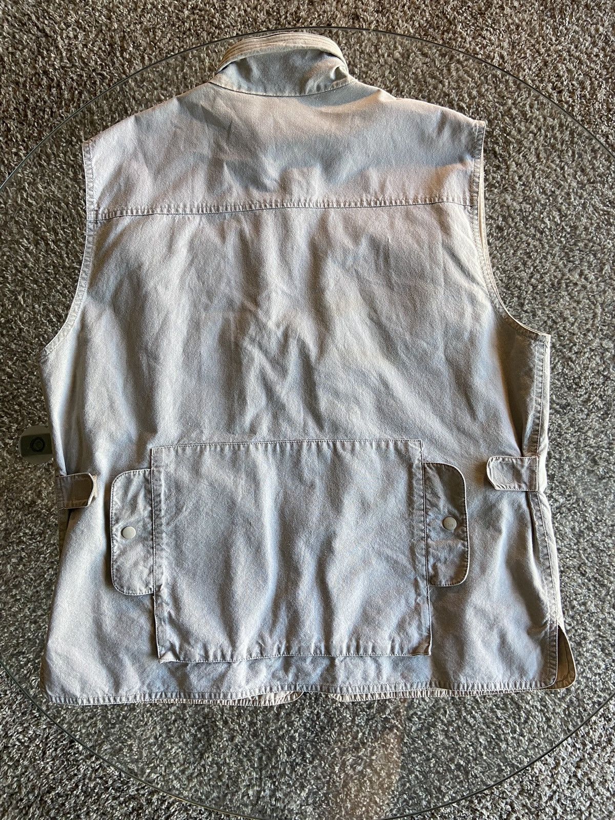 Gilet vintage Banana Republic homme grand beige photo safari multi poches