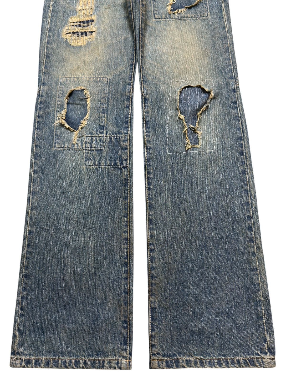 Morgan Homme Vintage Japan Morgan Homee Sashiko Boro Distressed Wide Leg Size US 29 - 7 Thumbnail