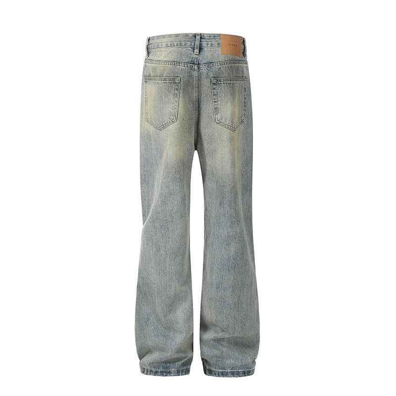 Vintage Men's High-Street Distressed Flared Jeans with Rips Size US 32 / EU 48 - 2 Thumbnail
