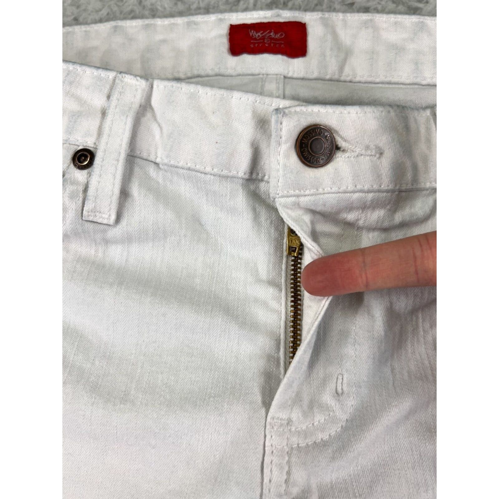 Mossimo MOSSIMO Jeans Women Bootcut White Denim 30x31 Regular Mid Rise 5-Pocket Cotton Blend Size 36" / US 14 / IT 50 - 5 Thumbnail
