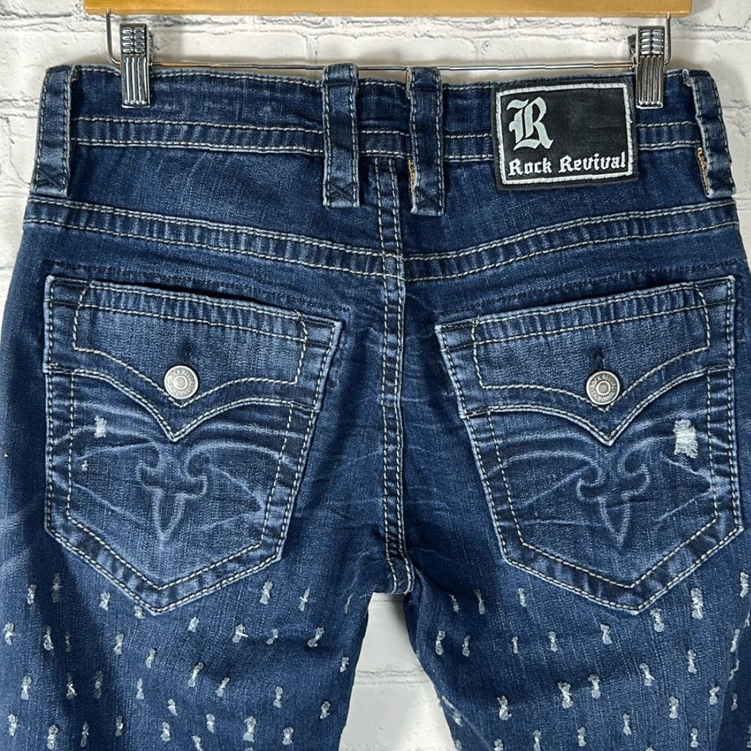 Vintage **Rock Revival Mens 32 Blue Straight Jeans NEW** User: Rock Revival Mens Blue 32 Straight Jeans NEW Size US 32 / EU 48 - 6 Thumbnail