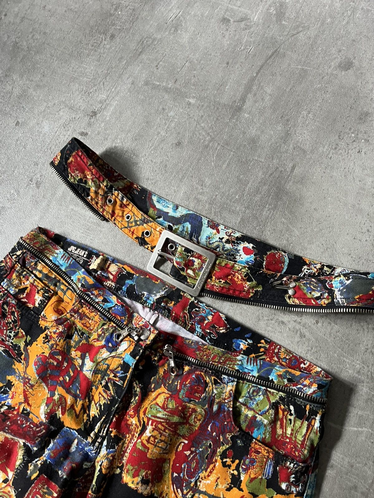 Jean Paul Gaultier Jean Paul Gaultier S/S 00 Basquiat painting all over pants Size US 30 / EU 46 - 7 Thumbnail