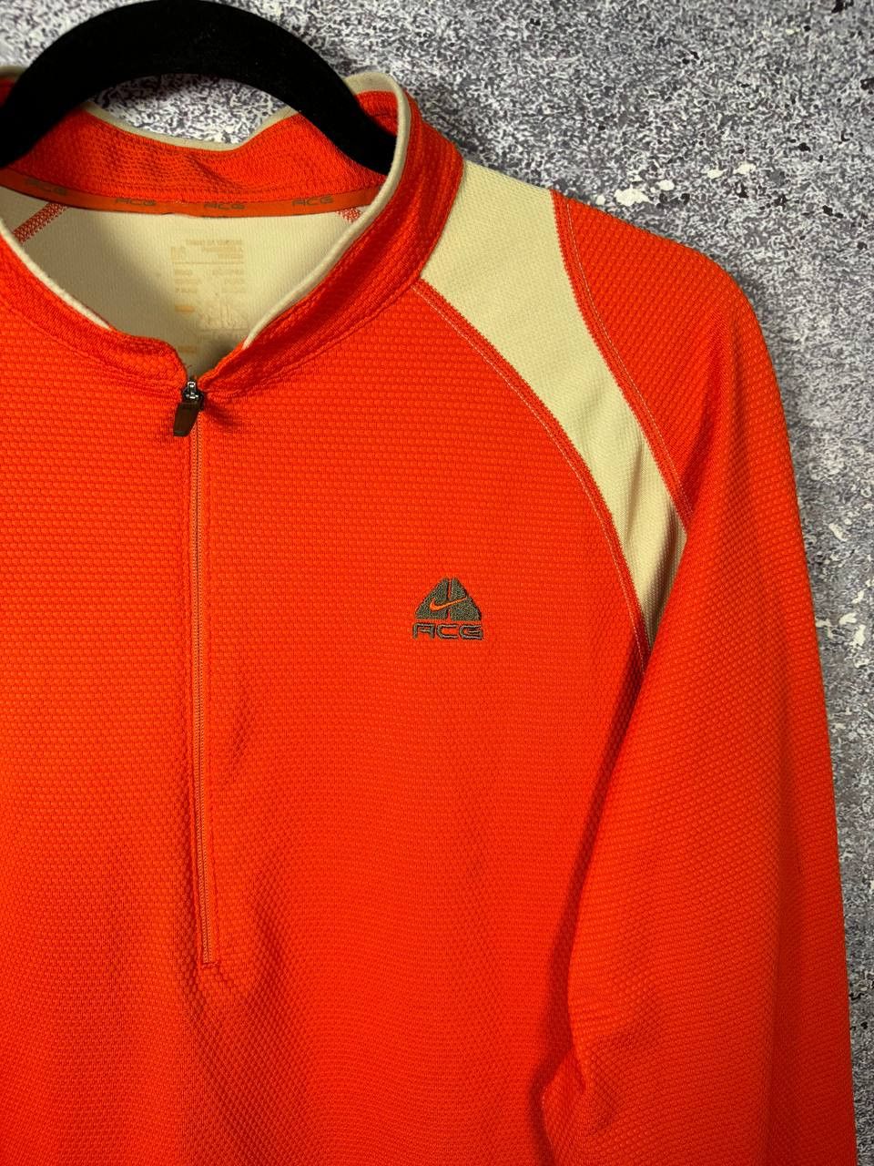 Nike × Nike ACG × Vintage Vintage Nike ACG Termo Quater Zip Sweatshirt Orange Medium Size US M / EU 48-50 / 2 - 5 Thumbnail