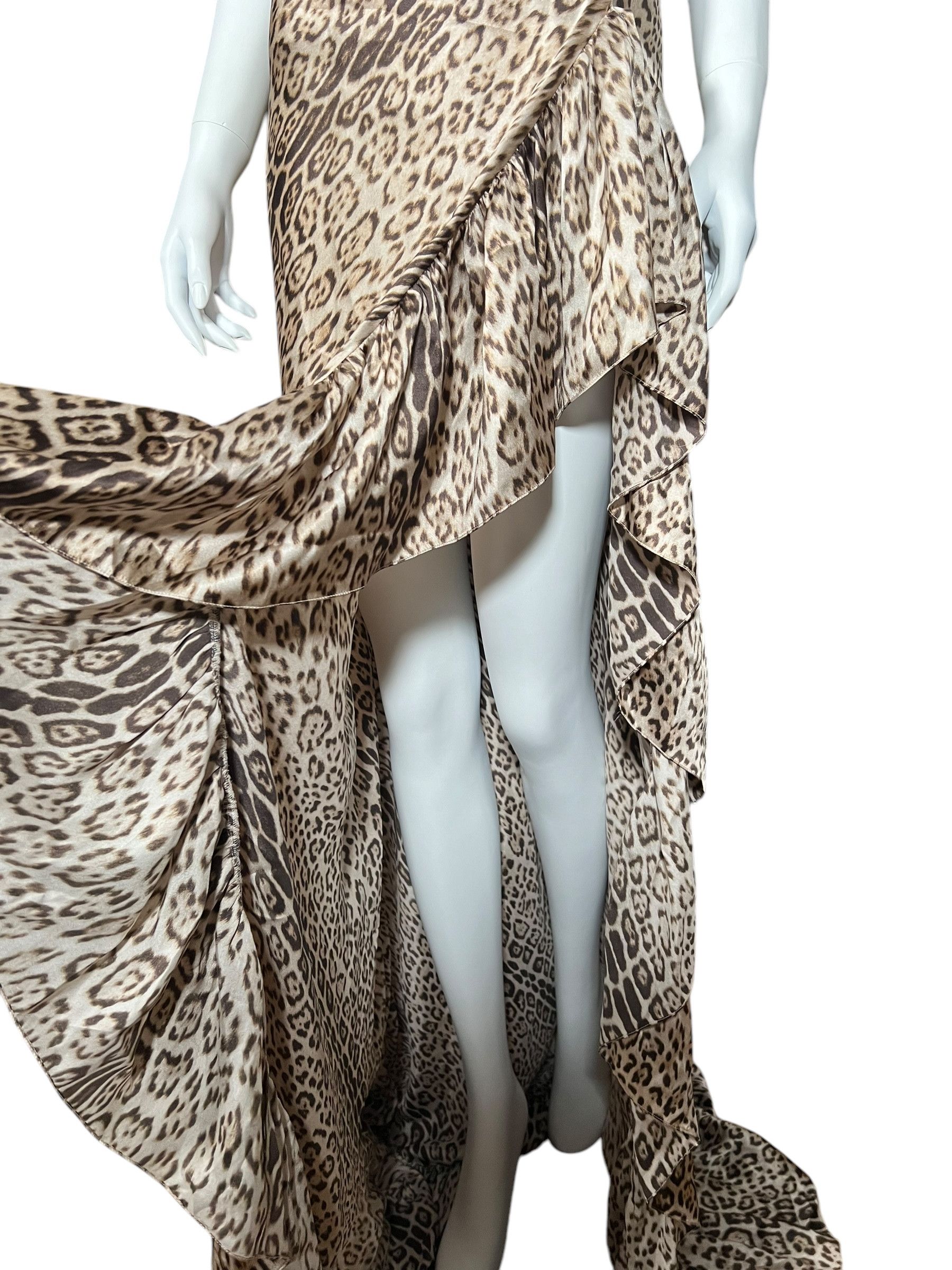 Roberto Cavalli Roberto Cavalli F/W 2000 Leopard Print Gown with Train Size L / US 10 / IT 46 - 7 Thumbnail