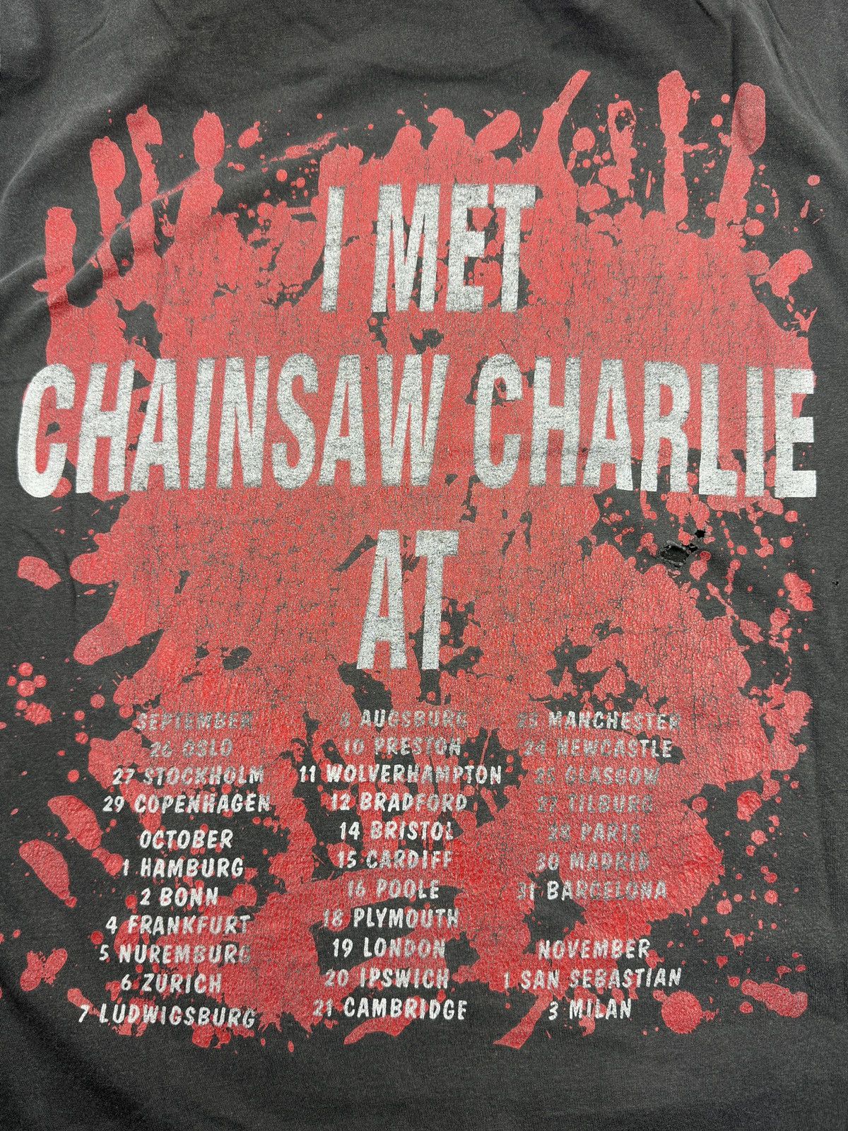 Vintage W.A.S.P. I AM CHAINSAW CHARLIE VINTAGE T-SHIRT Size US XL / EU 56 / 4 - 6 Thumbnail
