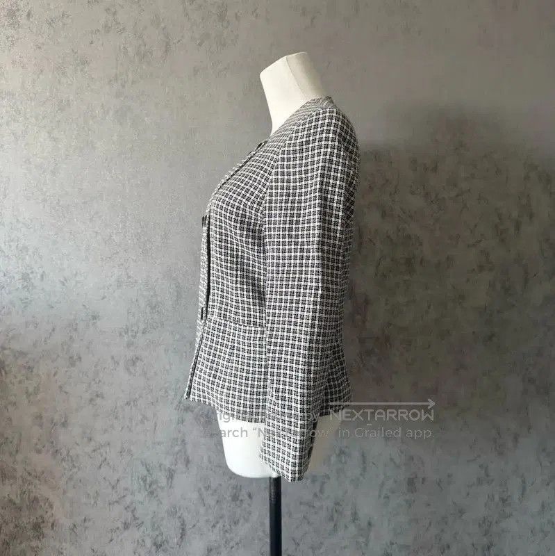 Burberry Burberry Colorblock Wool Blend Houndstooth Short Coat. Size M / US 6-8 / IT 42-44 - 3 Thumbnail