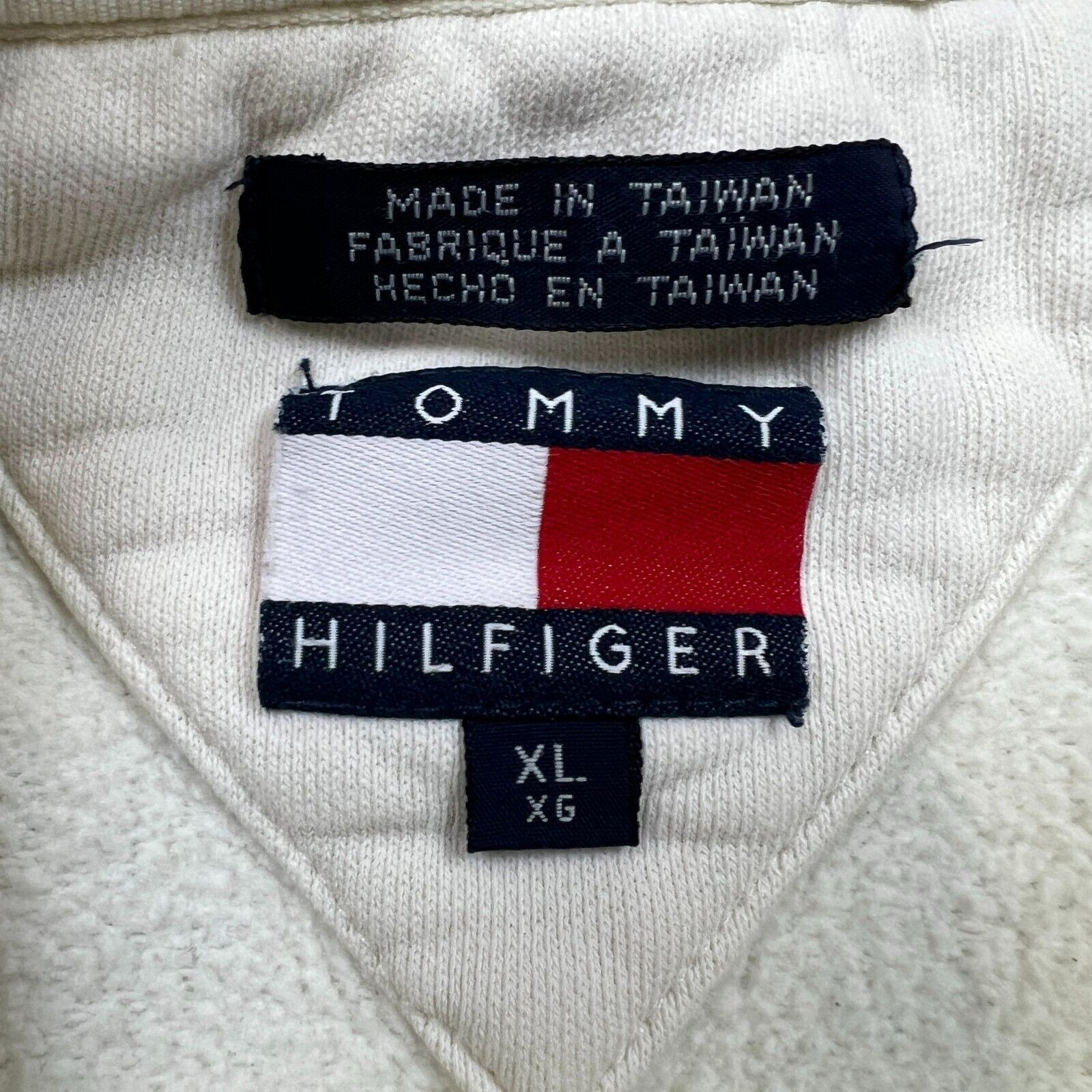 Tommy Hilfiger Tommy Hilfiger Sweatshirt Large Tommy Flag Spellout Pullover Size US L / EU 52-54 / 3 - 6 Thumbnail