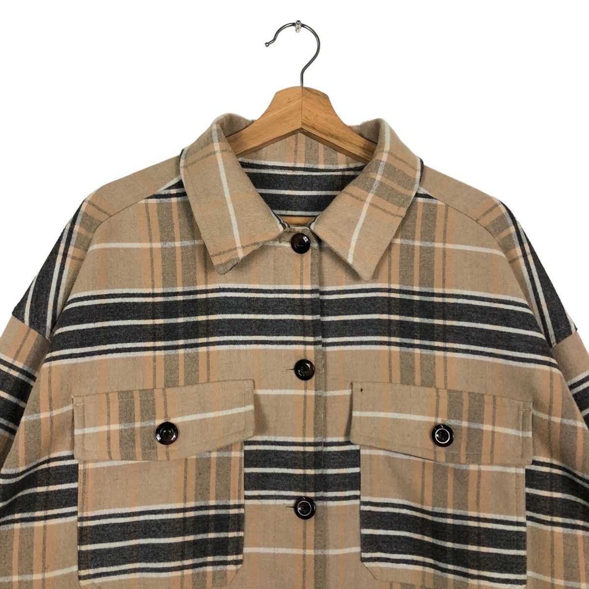 Flannel × Japanese Brand 🔥90’s Vintage Flannel Jacket Tartan Design GU Issey Miyake Size US XL / EU 56 / 4 - 2 Thumbnail