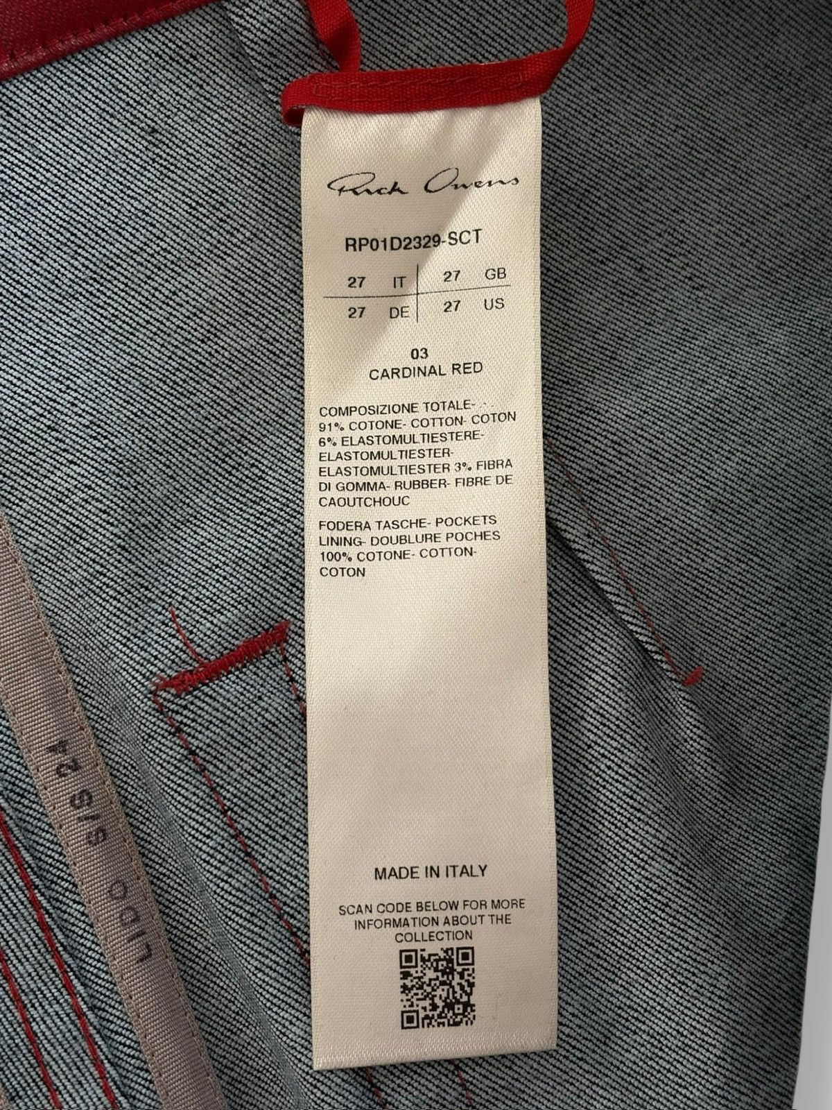 Rick Owens Rick Owens SS24 coated cardinal red bolan bootcut denim Size US 27 - 3 Thumbnail